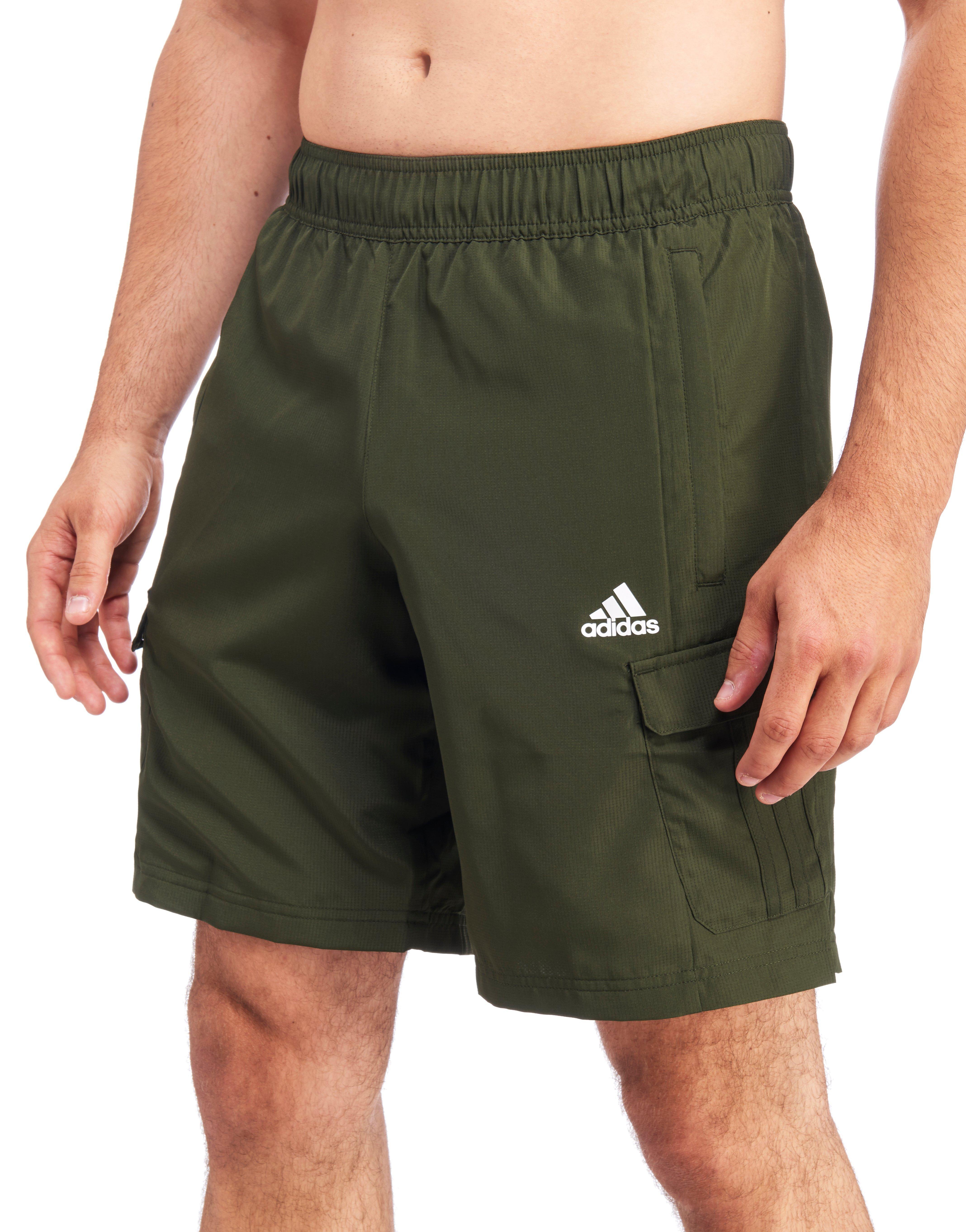 adidas cargo shorts green