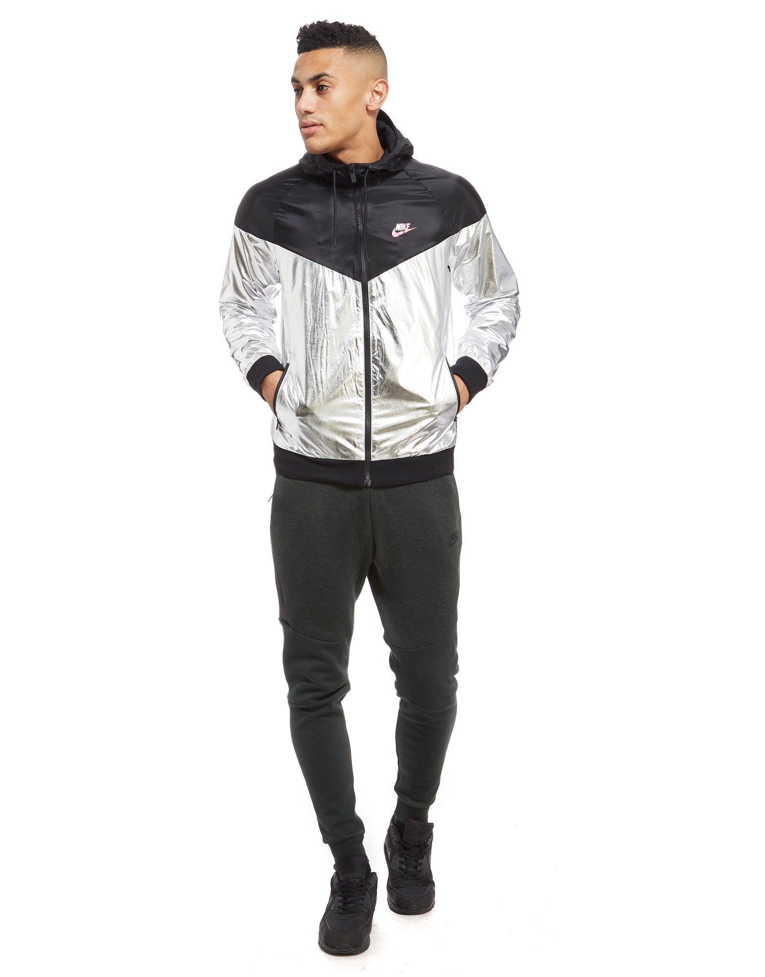 black and silver nike jacket