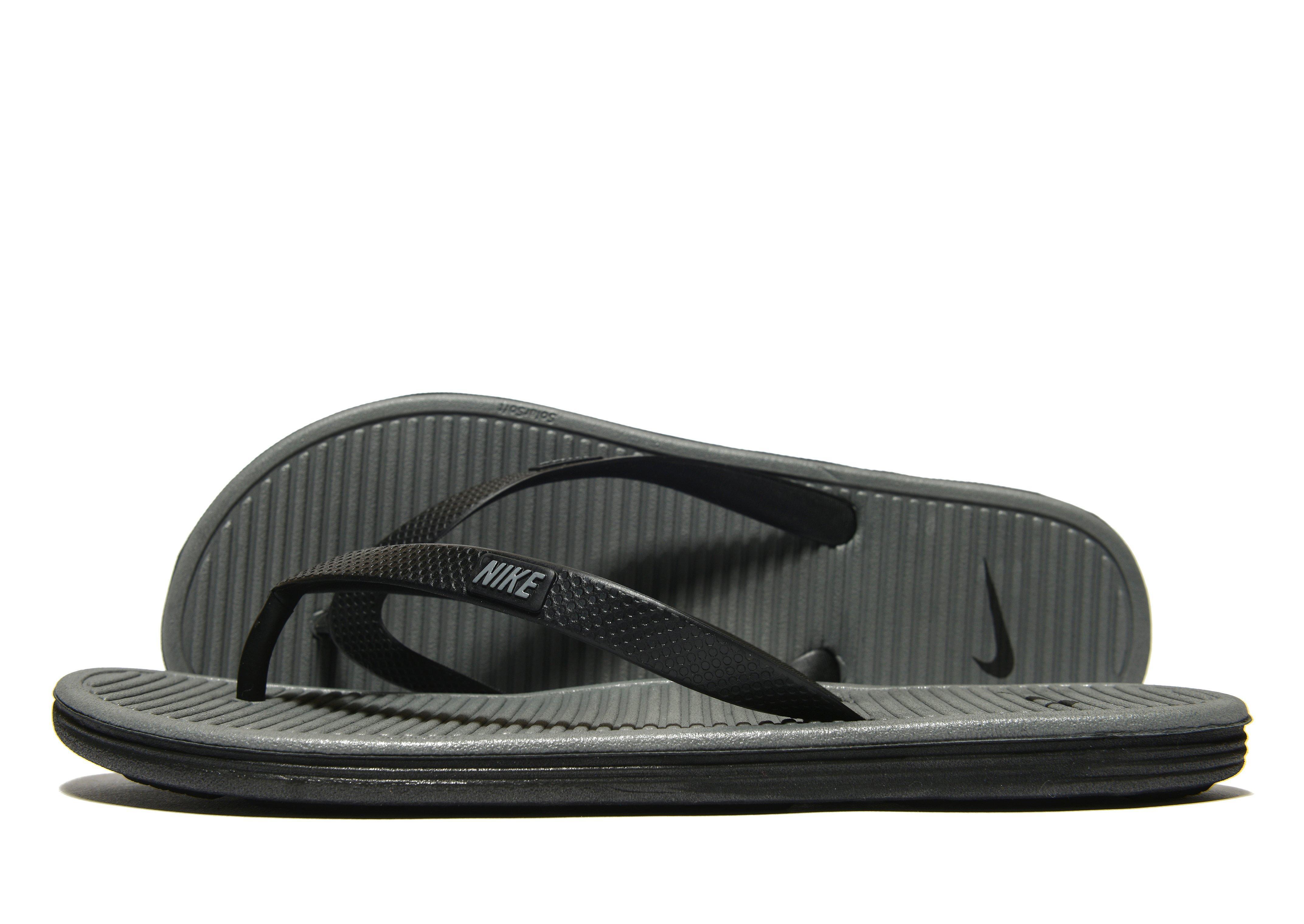 Nike Rubber Solarsoft Ii Flip Flops in Grey/Black (Black) for Men Lyst