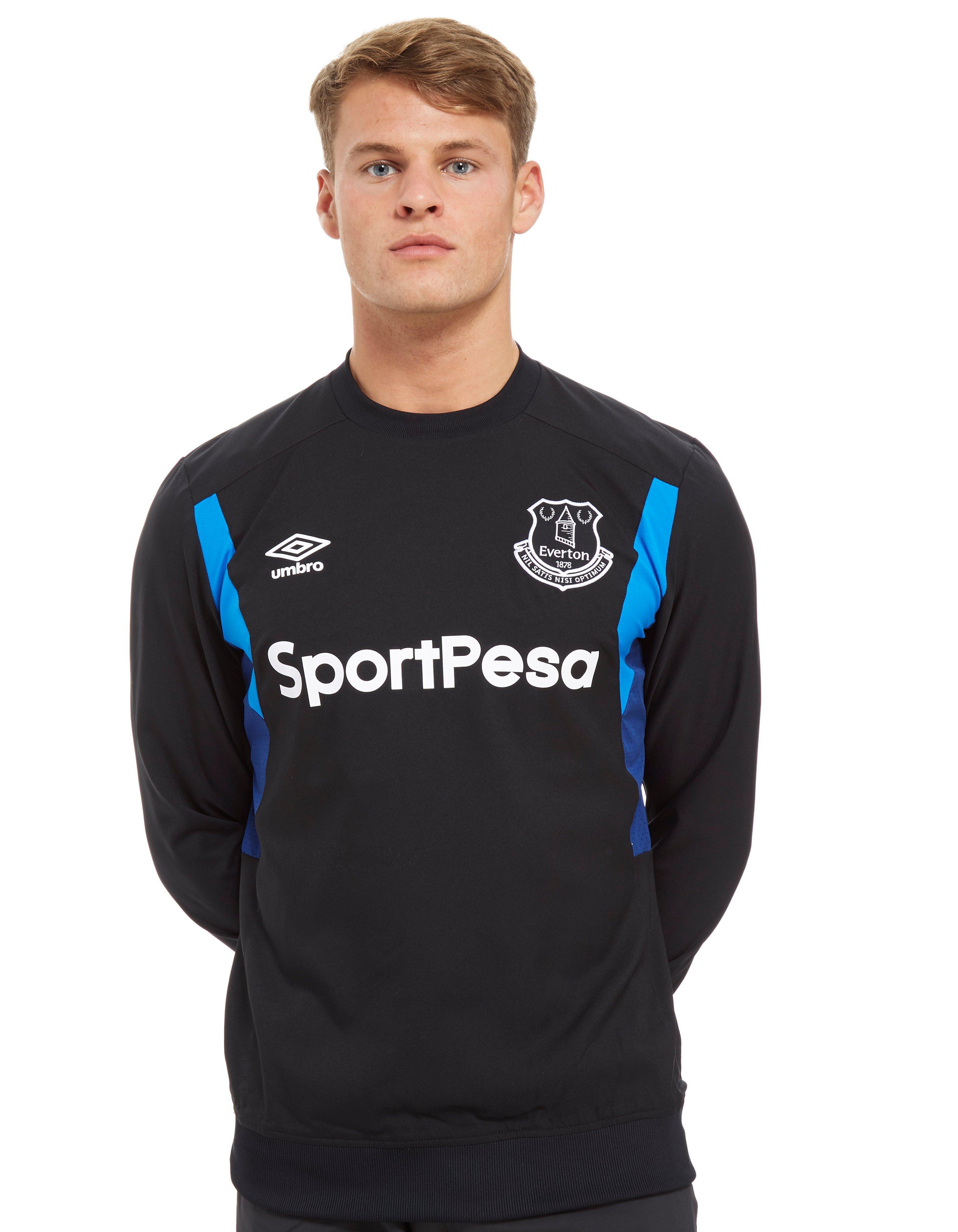 Umbro Cotton Everton Fc Training Drill Sweatshirt in Black ...