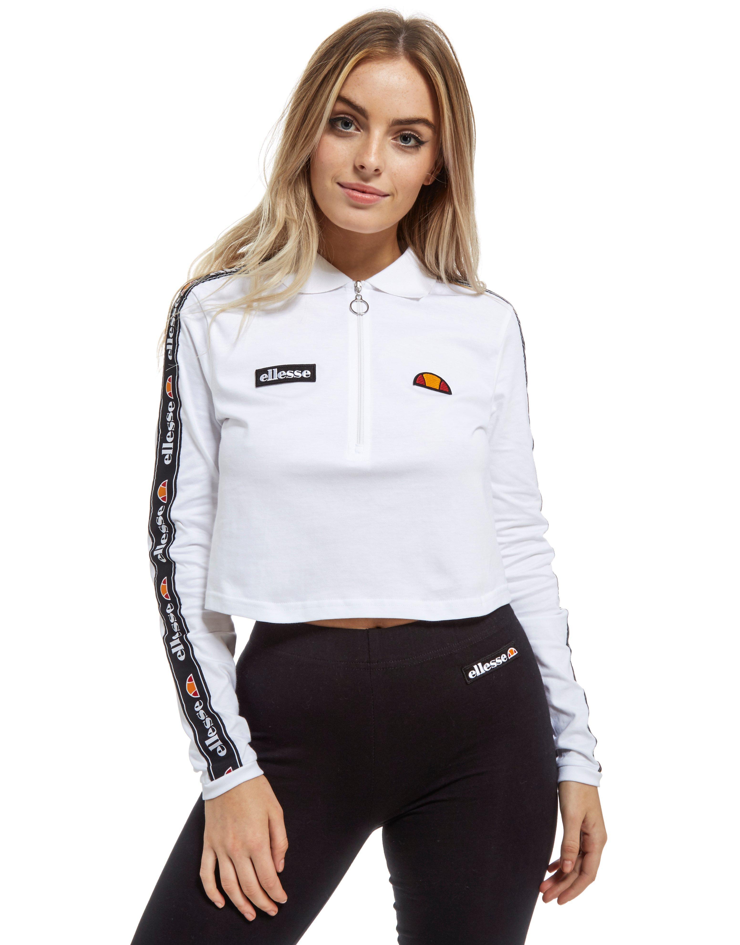 Ellesse Synthetic Long Sleeve Crop Polo 