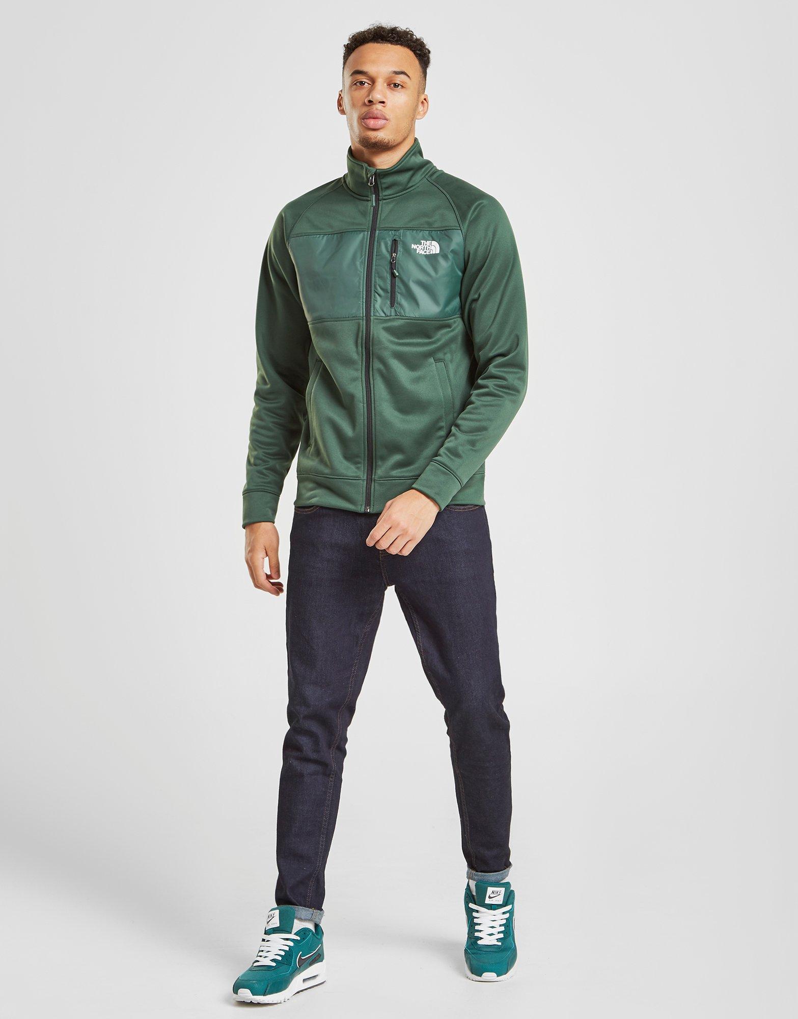 green north face top