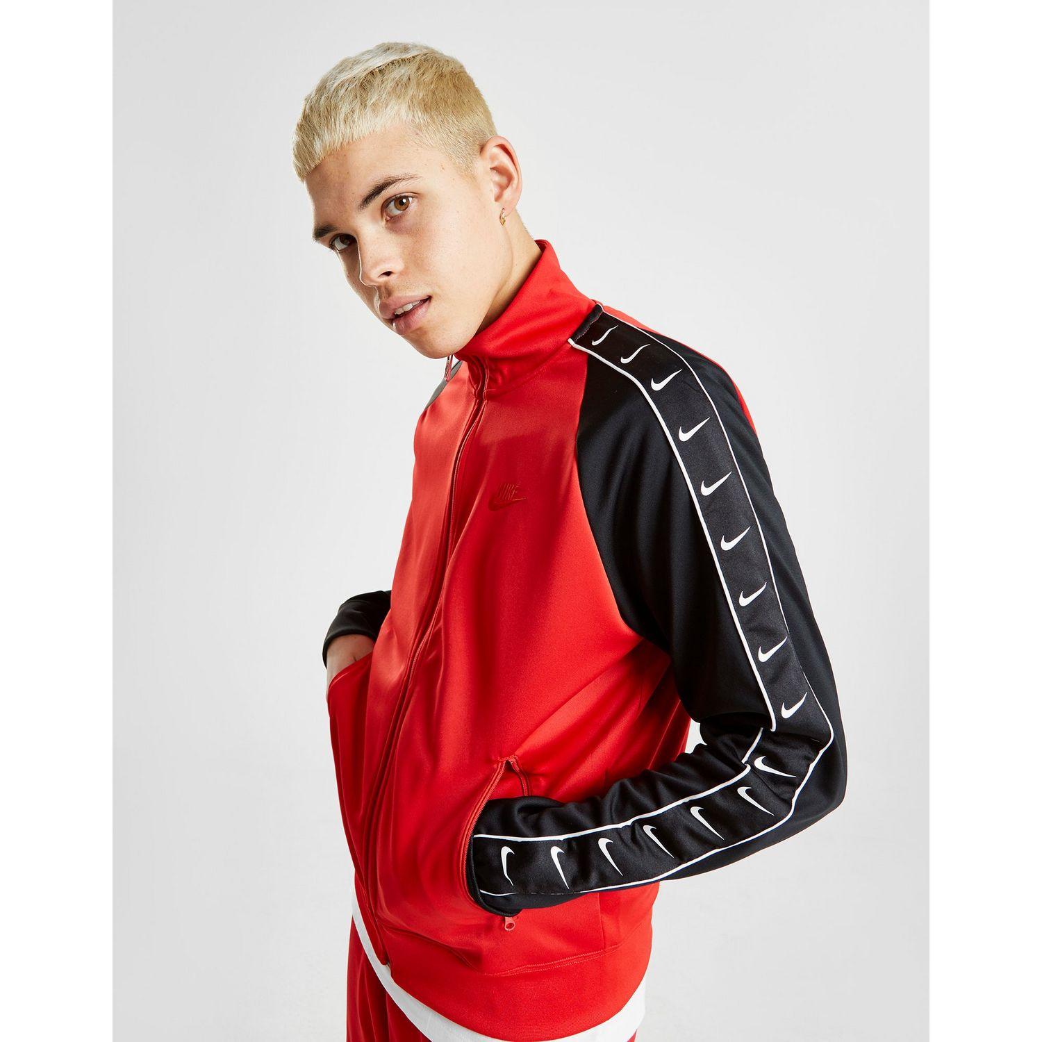 red nike tracksuit top