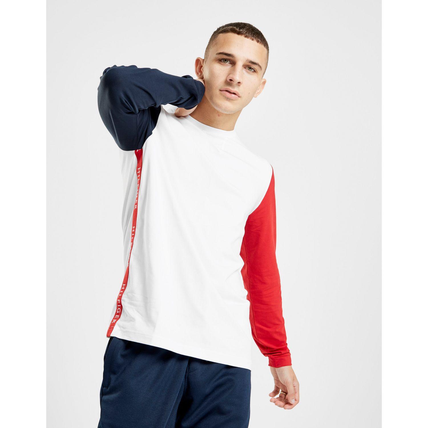 Tommy Hilfiger Cotton Long Sleeve Colour Block T-shirt for Men - Lyst