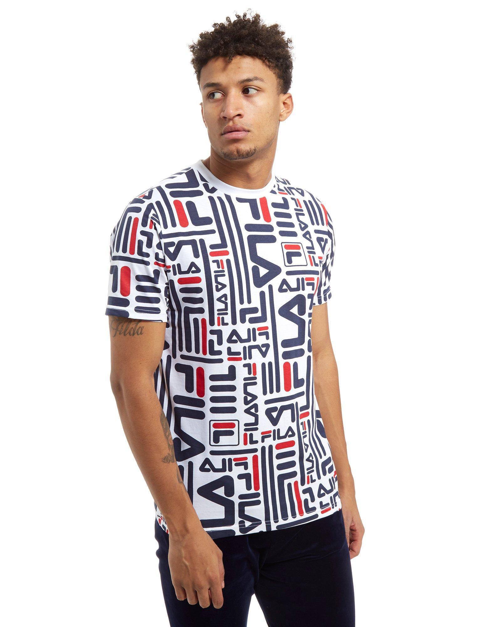 fila all over print t shirt