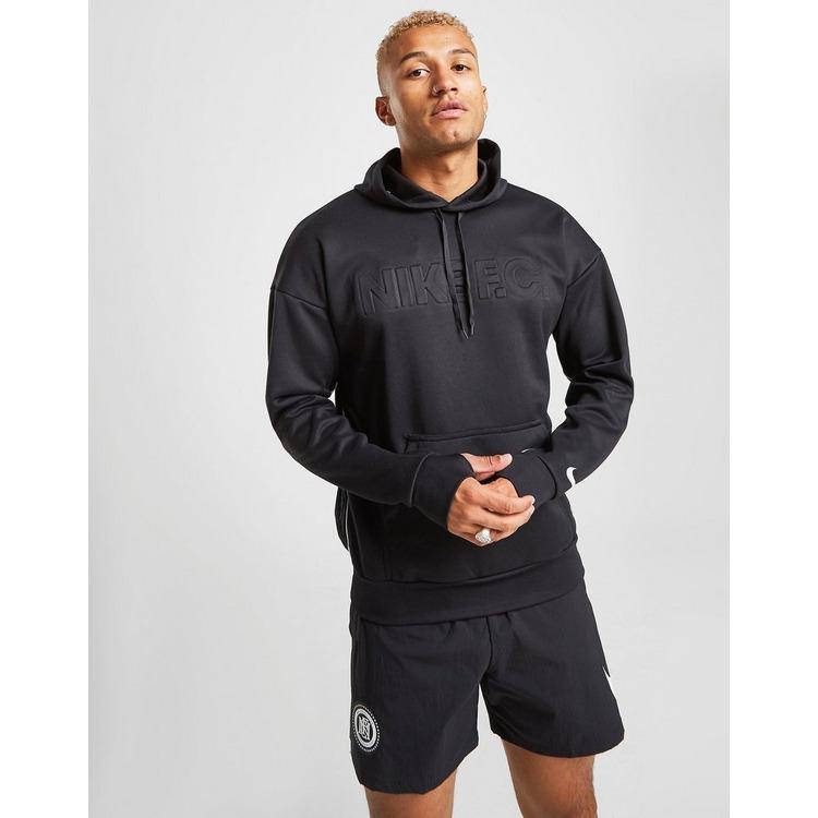 Nike Synthetic Fc Embossed Hoodie in Black/White (Black) for Men - Save ...