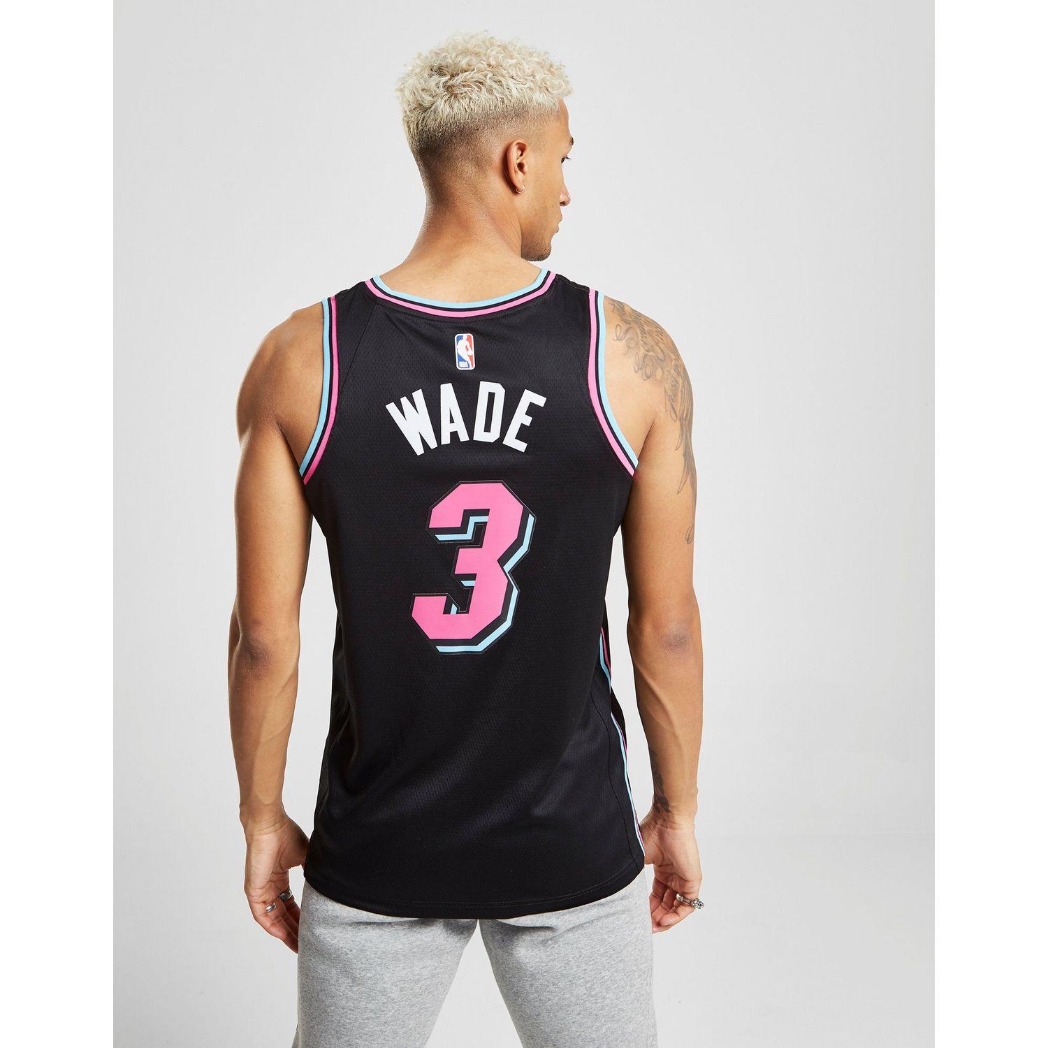 Trikot Miami Heat Dwyane Wade #3 Jersey Earned City Edition Swingman Basketball 