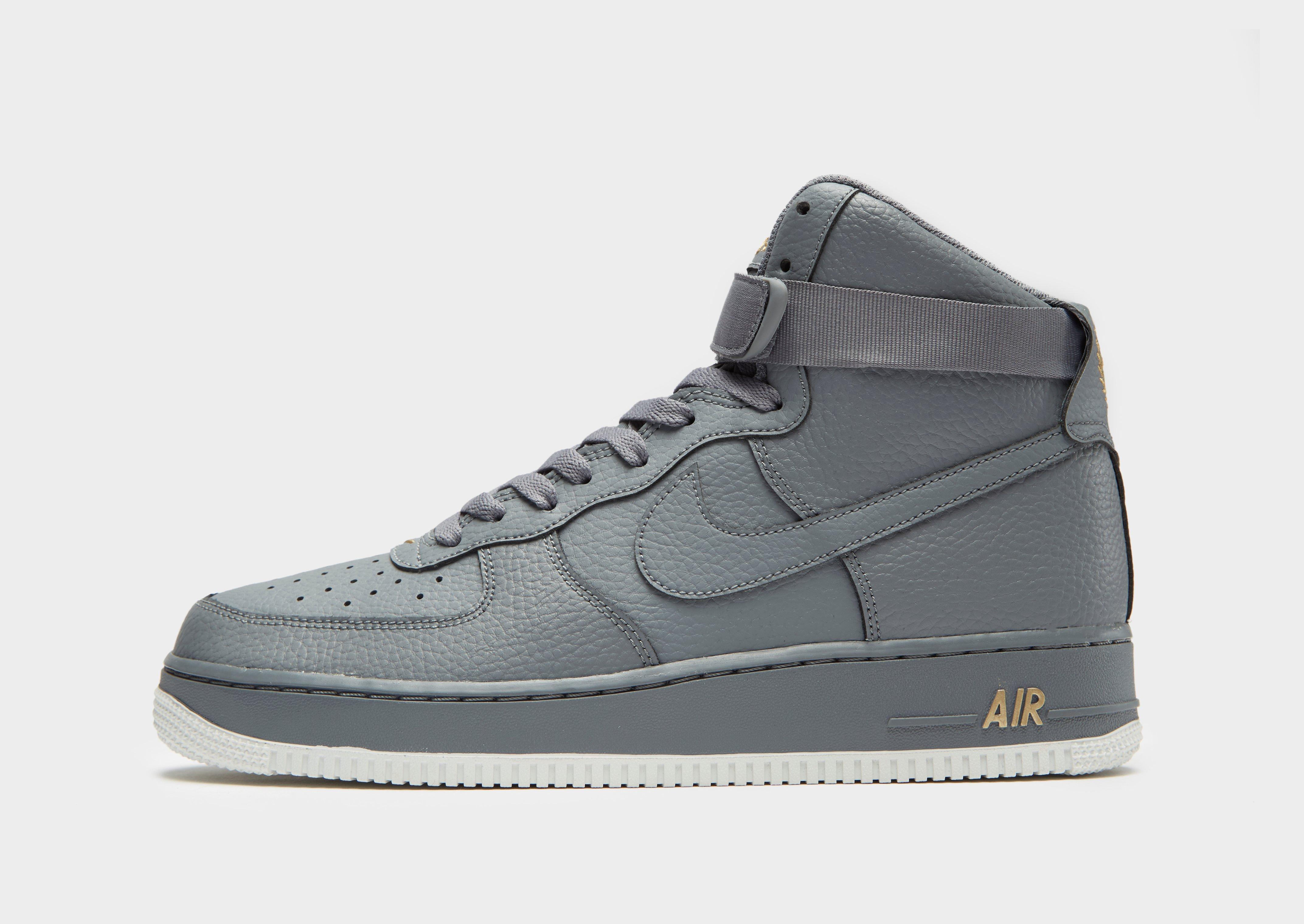 Nike Leather Air Force 1 High in Grey (Gray) for Men - Lyst