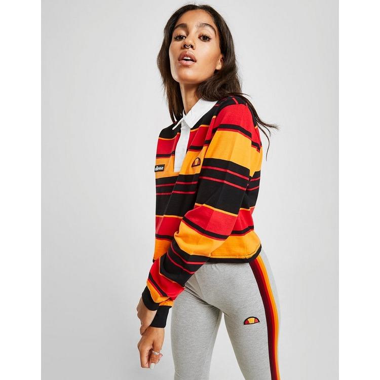 Ellesse Cotton Stripe Crop Rugby Shirt In Red Yellow Black Lyst - Yellow And Black Striped Rugby Shirt Ellesse Cotton Stripe Crop Rugby Shirt In Red Yellow Black Lyst - Yellow And Black Striped Rugby Shirt