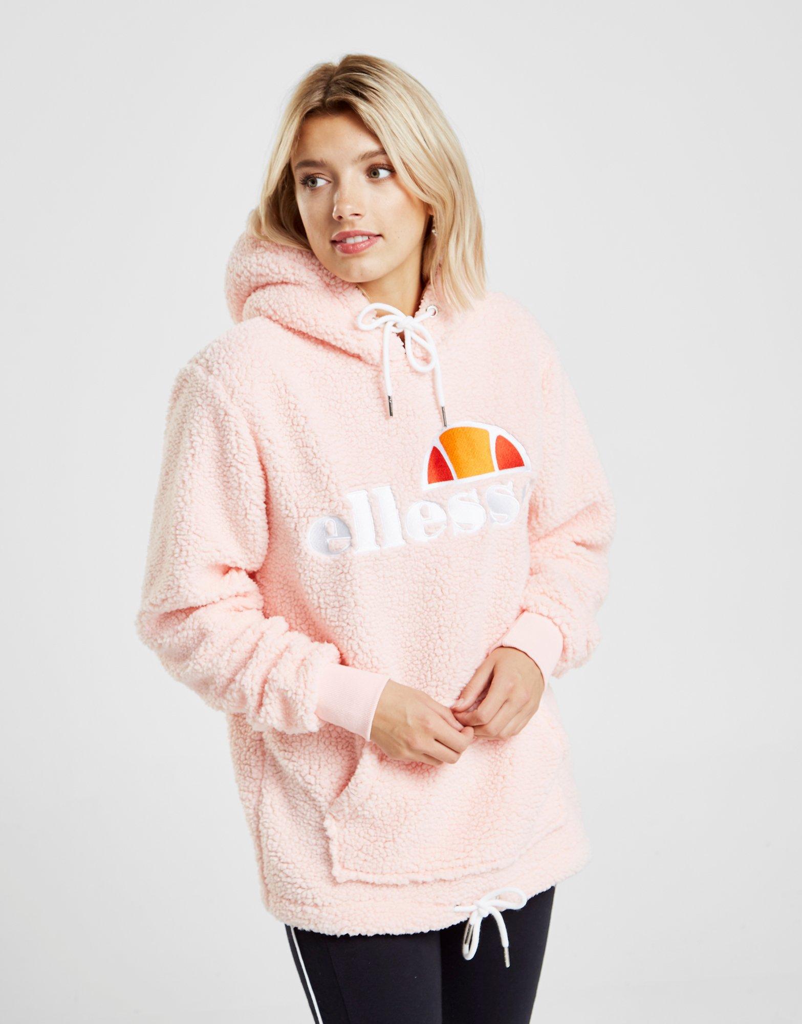 pink ellesse hoodie womens