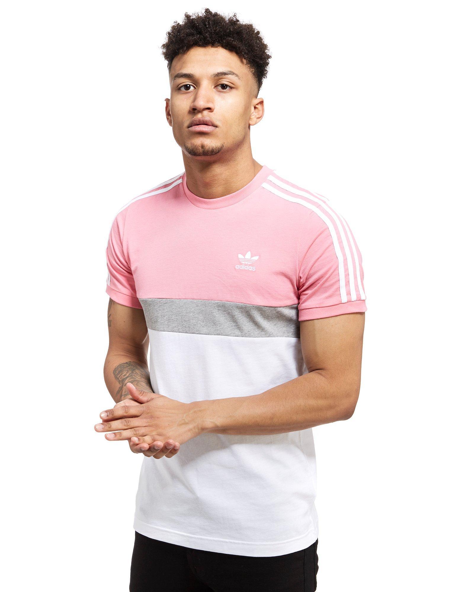 adidas pink top mens