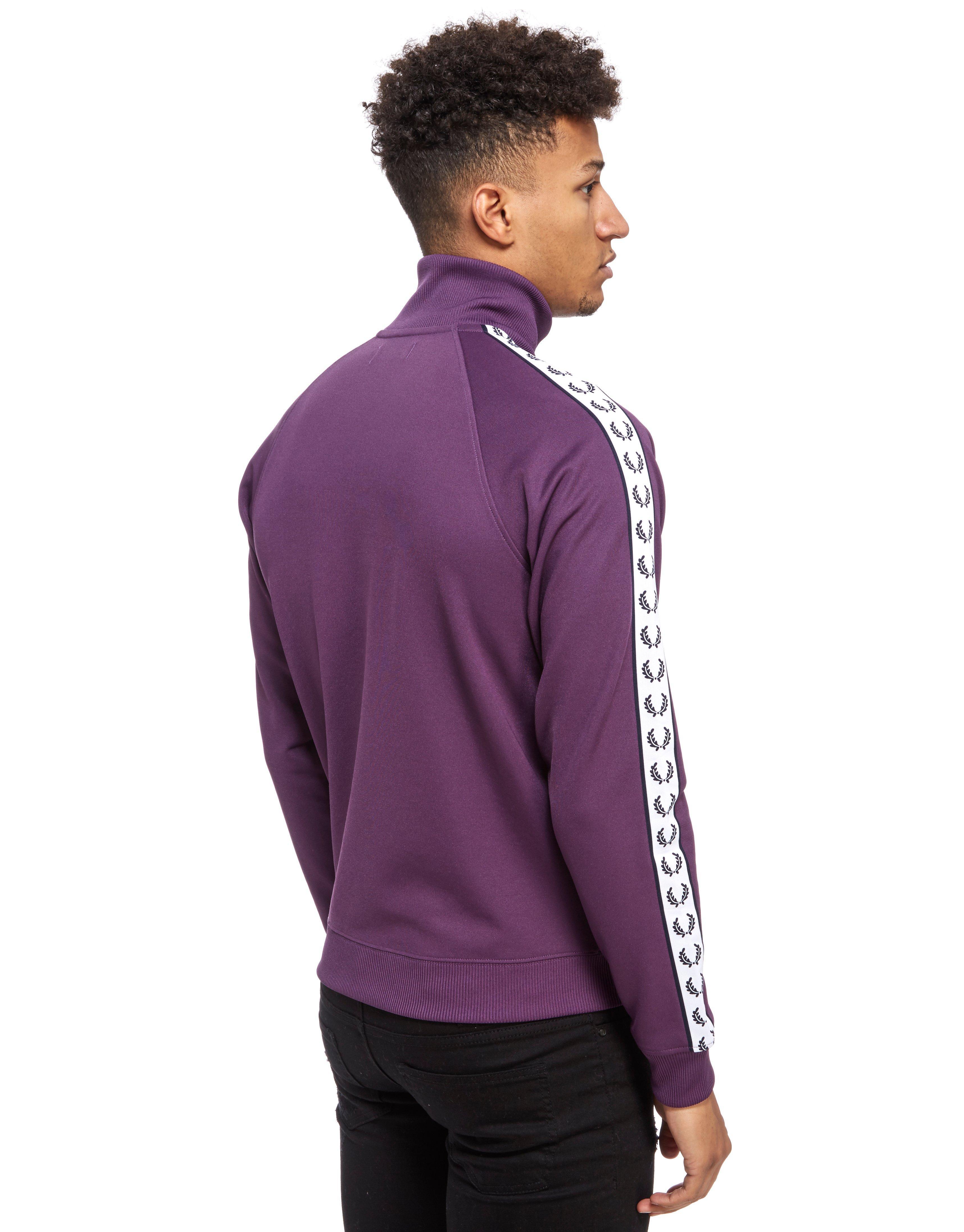 Fred Perry Synthetic Sports Authentic Tape Track Top in Purple for Men ...