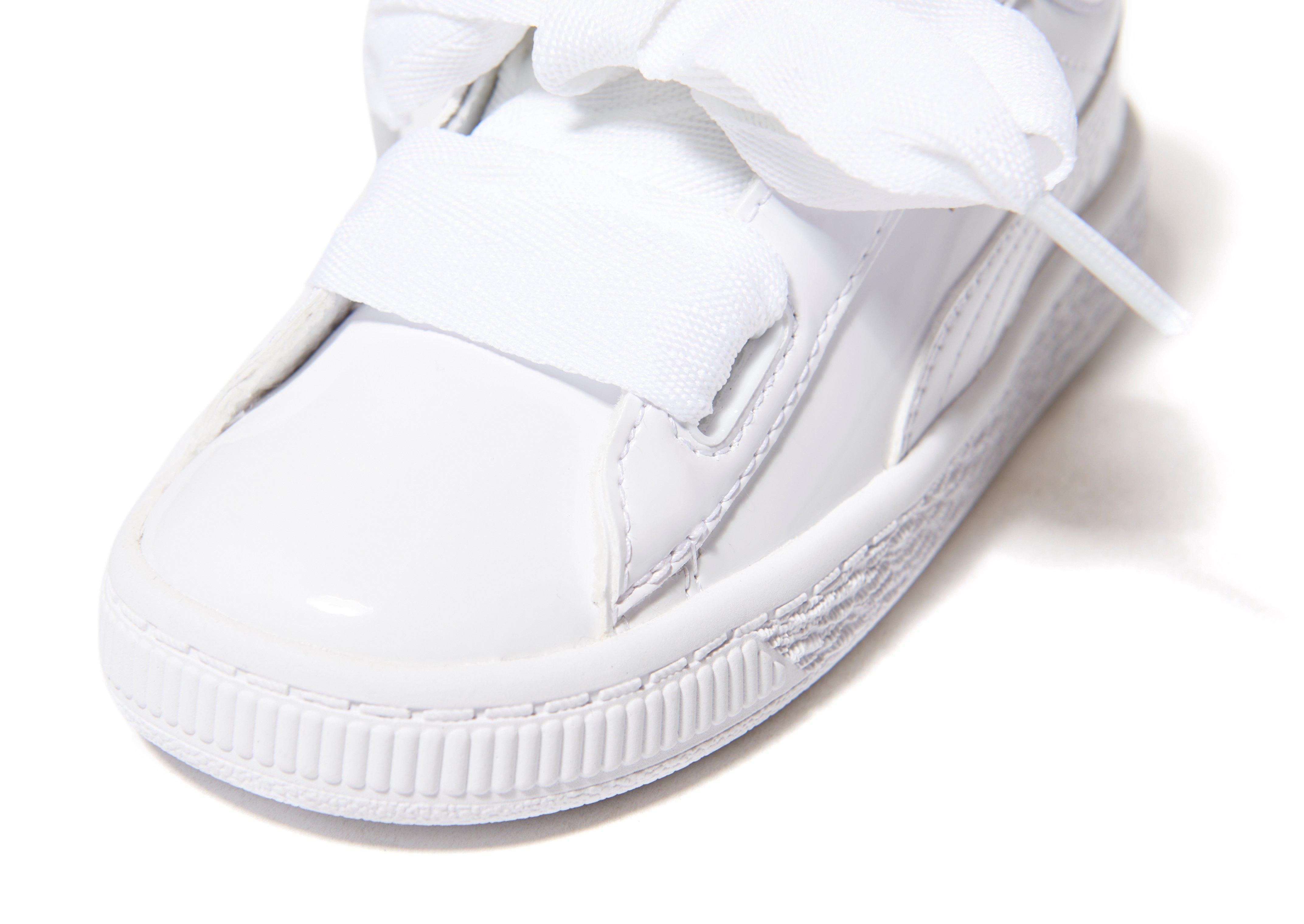 puma basket heart infant white