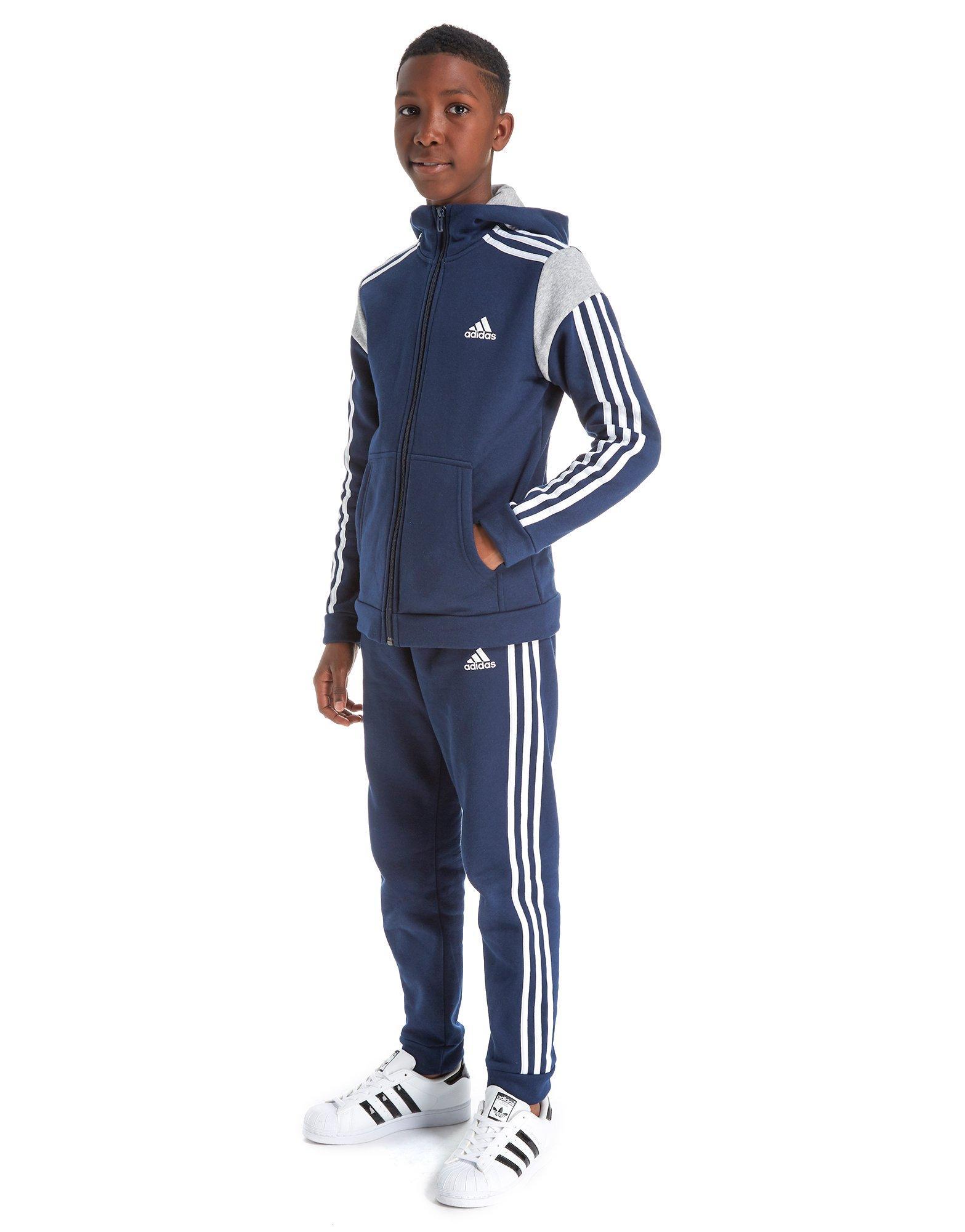 blue adidas tracksuit junior