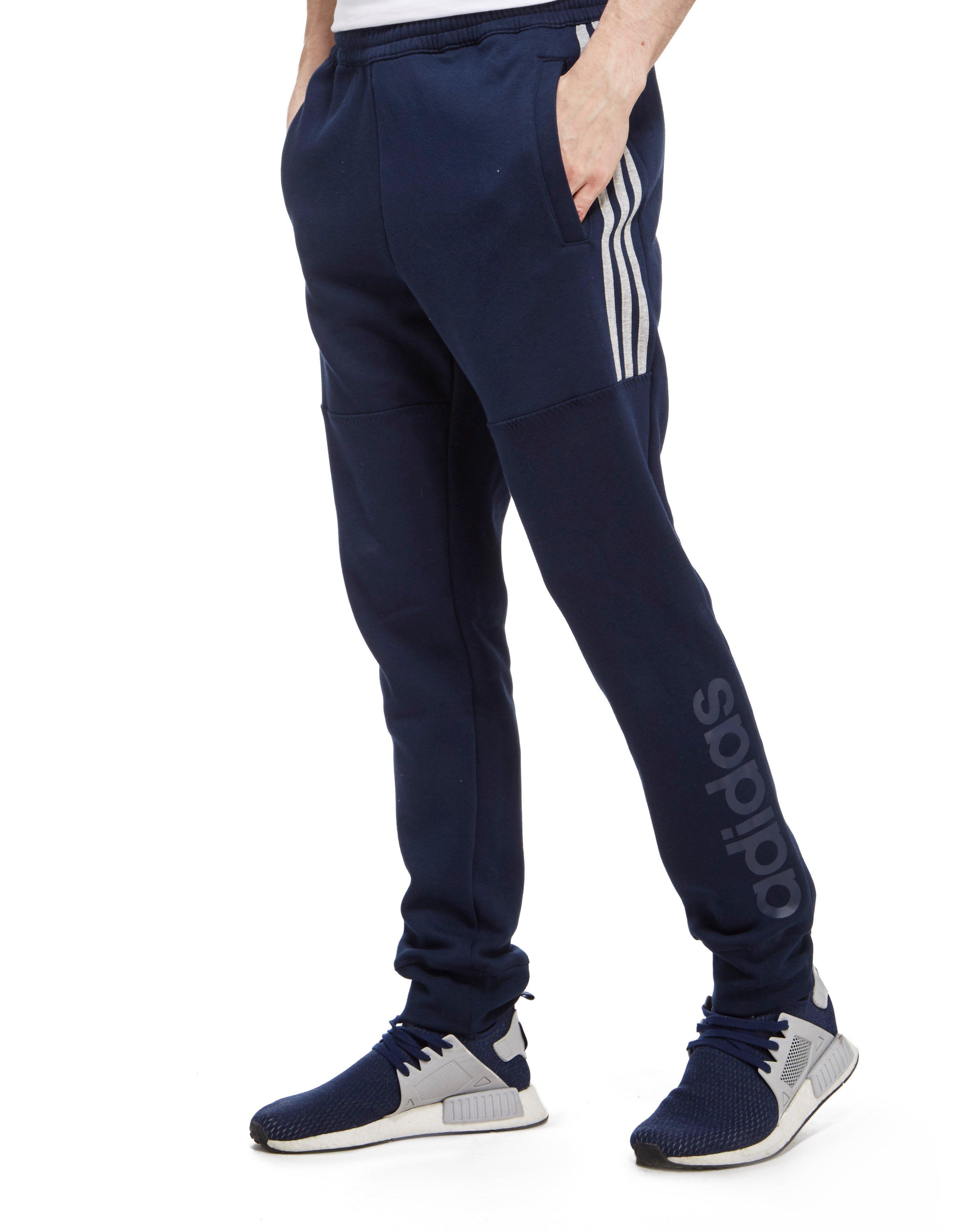 adidas Originals Linear Fleece Pants in Navy (Blue) for Men - Lyst