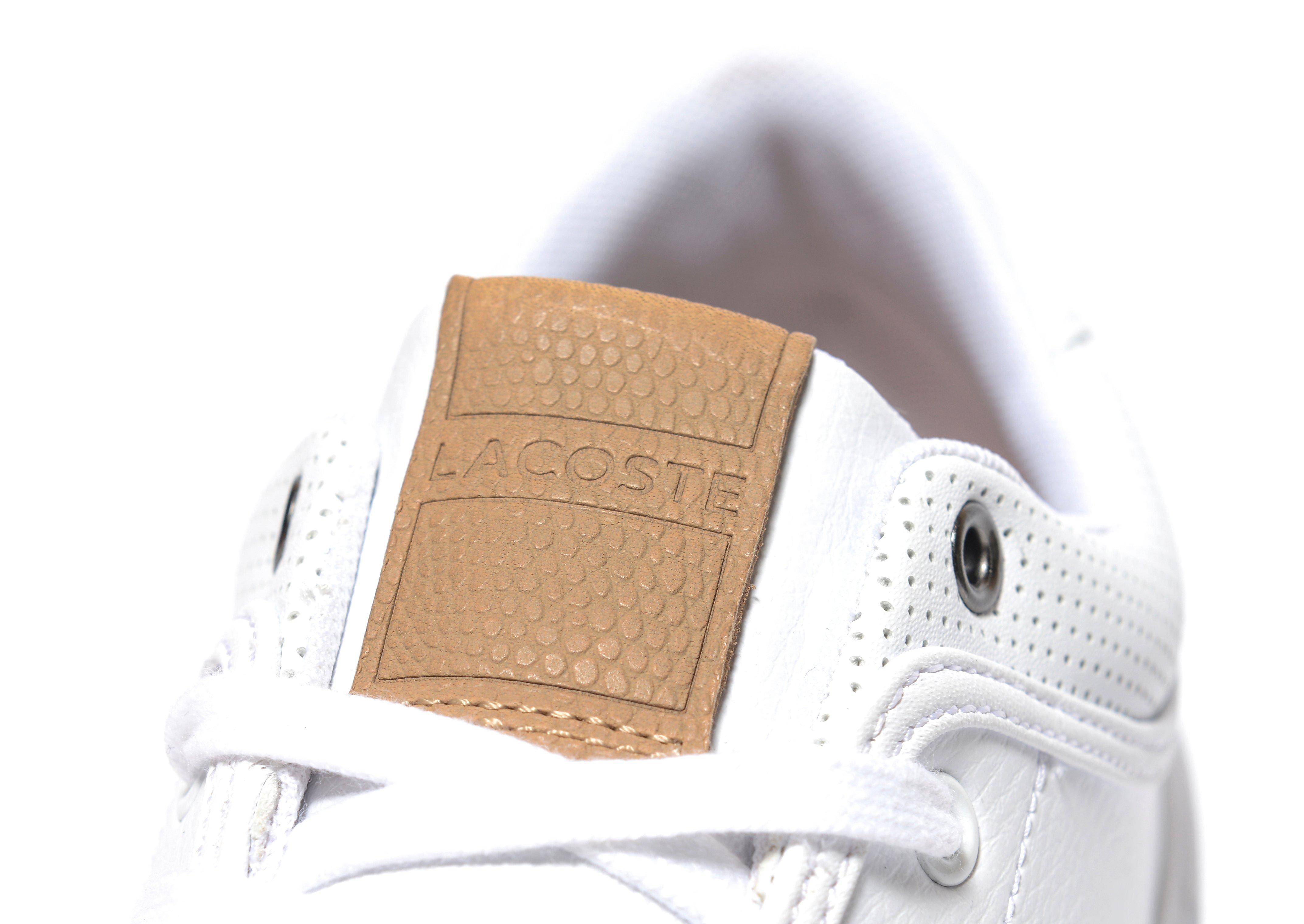 Lacoste Leather Angha 217 in White/Tan 