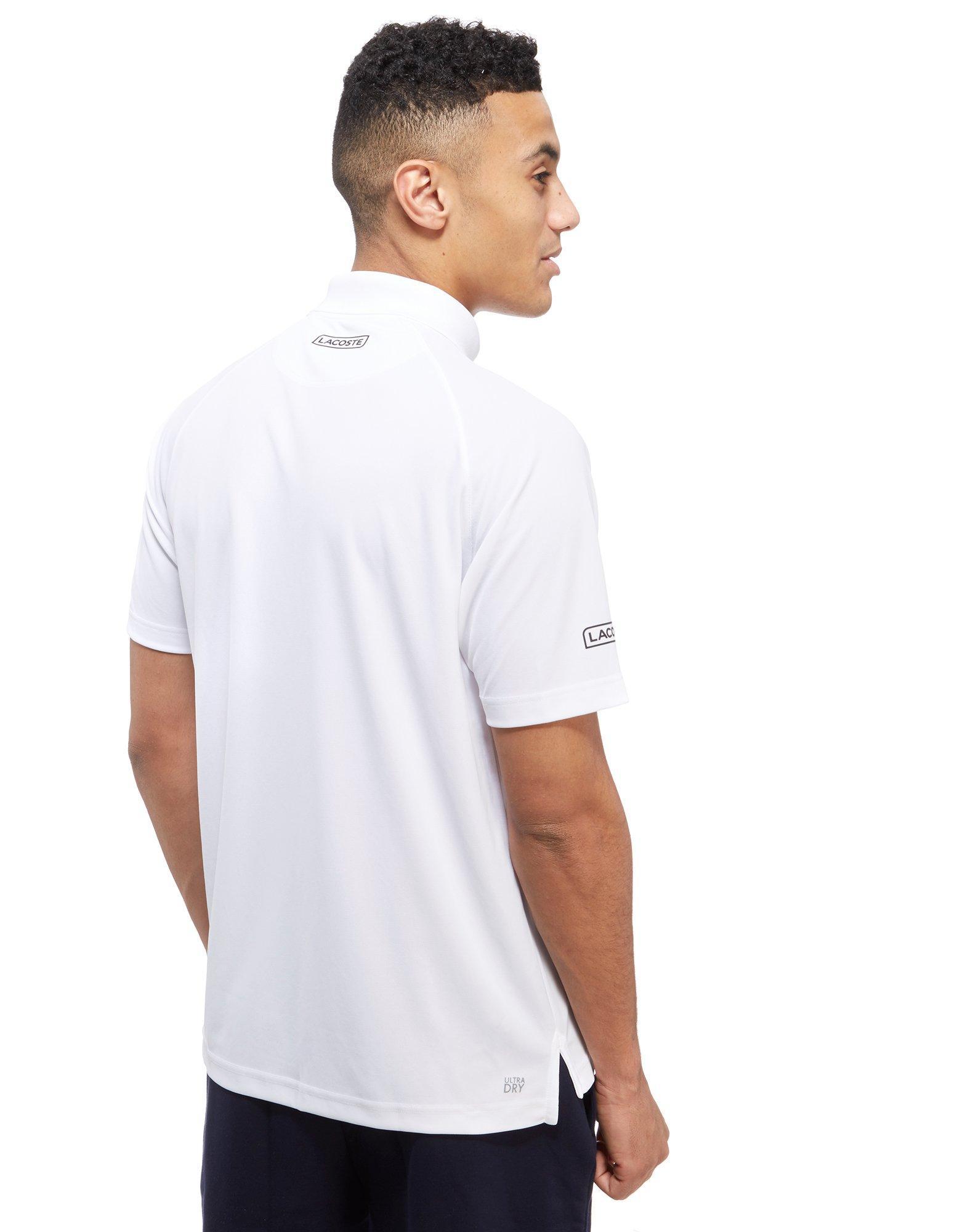 Lacoste Cotton Novak Plain Polo Shirt in White for Men - Lyst