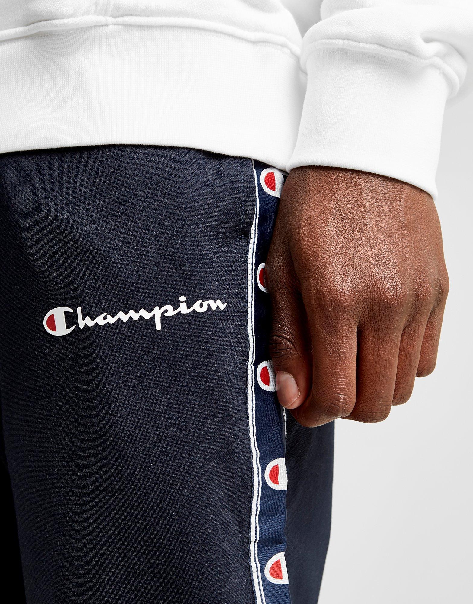 champion tape poly track pants