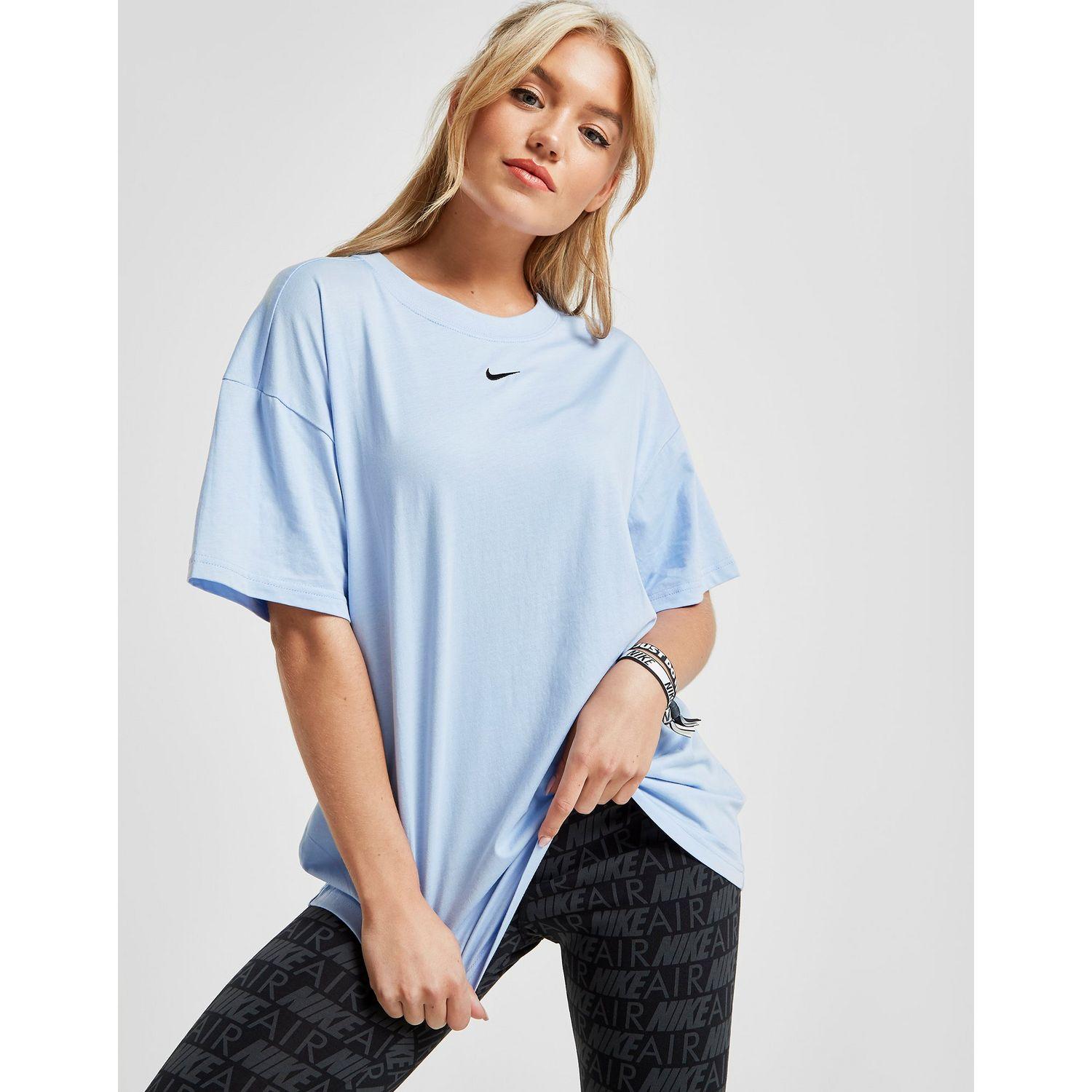Nike Cotton Essential Boyfriend T-shirt in Blue/Black (Blue) - Lyst