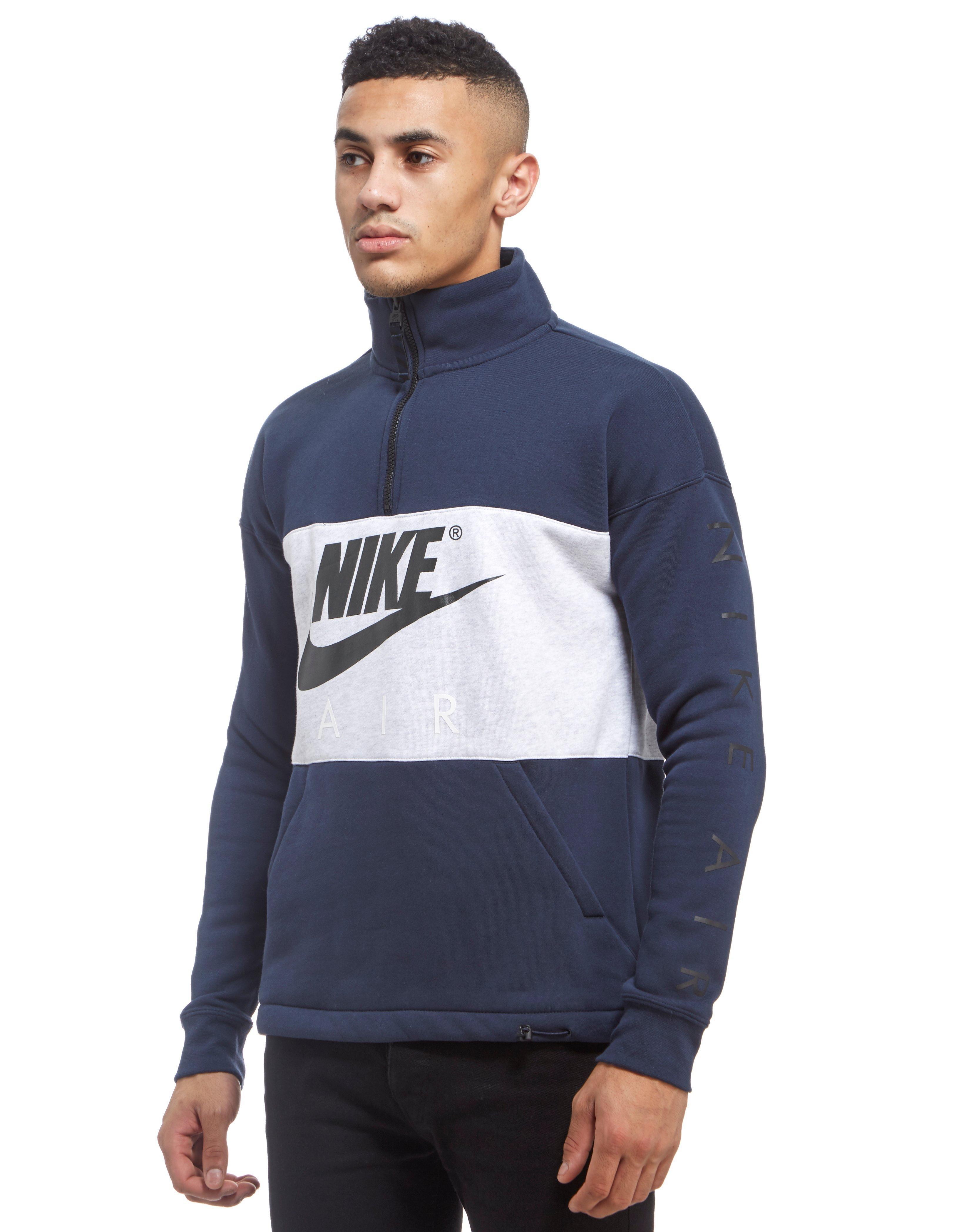 Nike Air Half Zip Fleece in Blue/White 