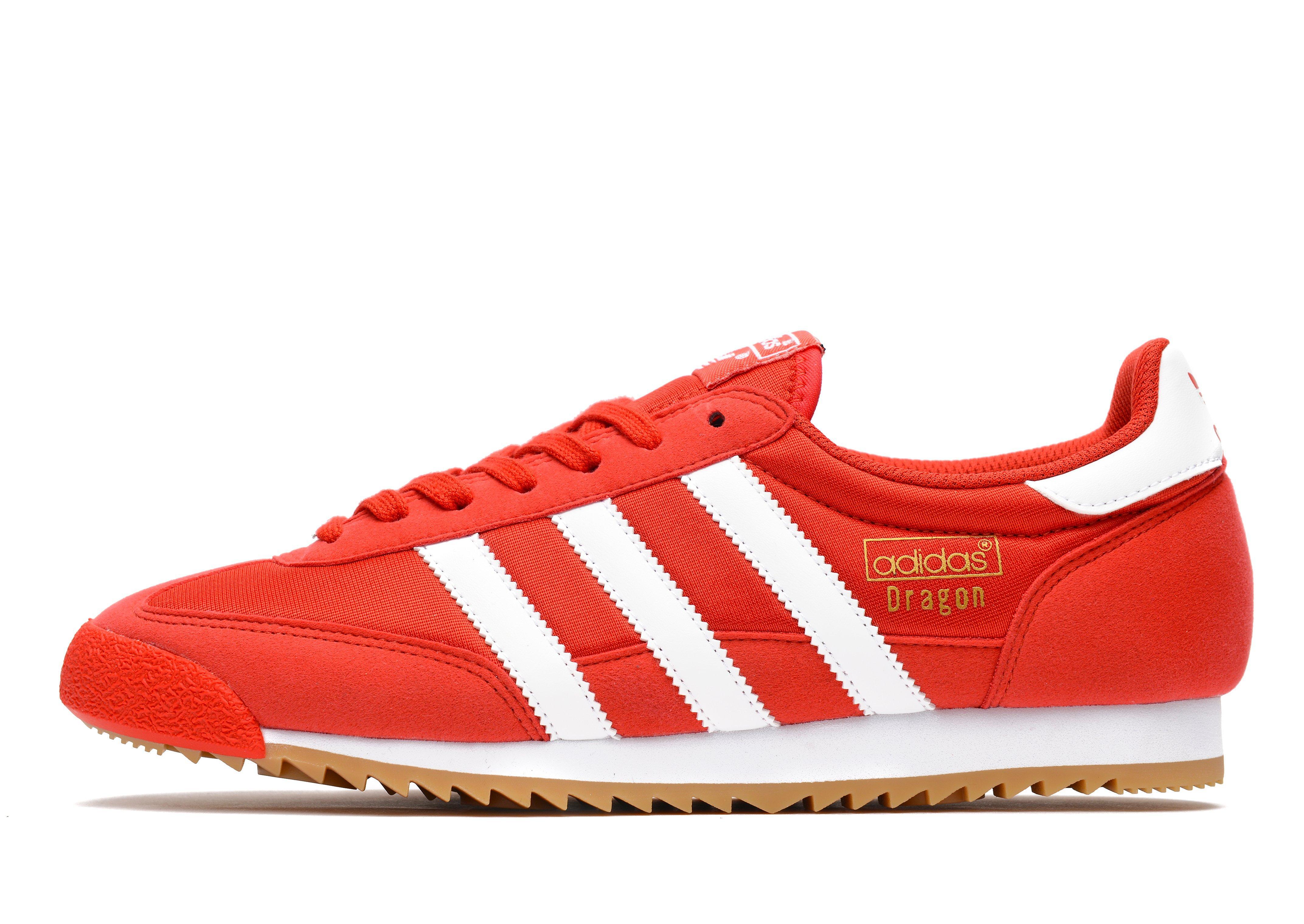 adidas originals dragon retro white red blue vintage