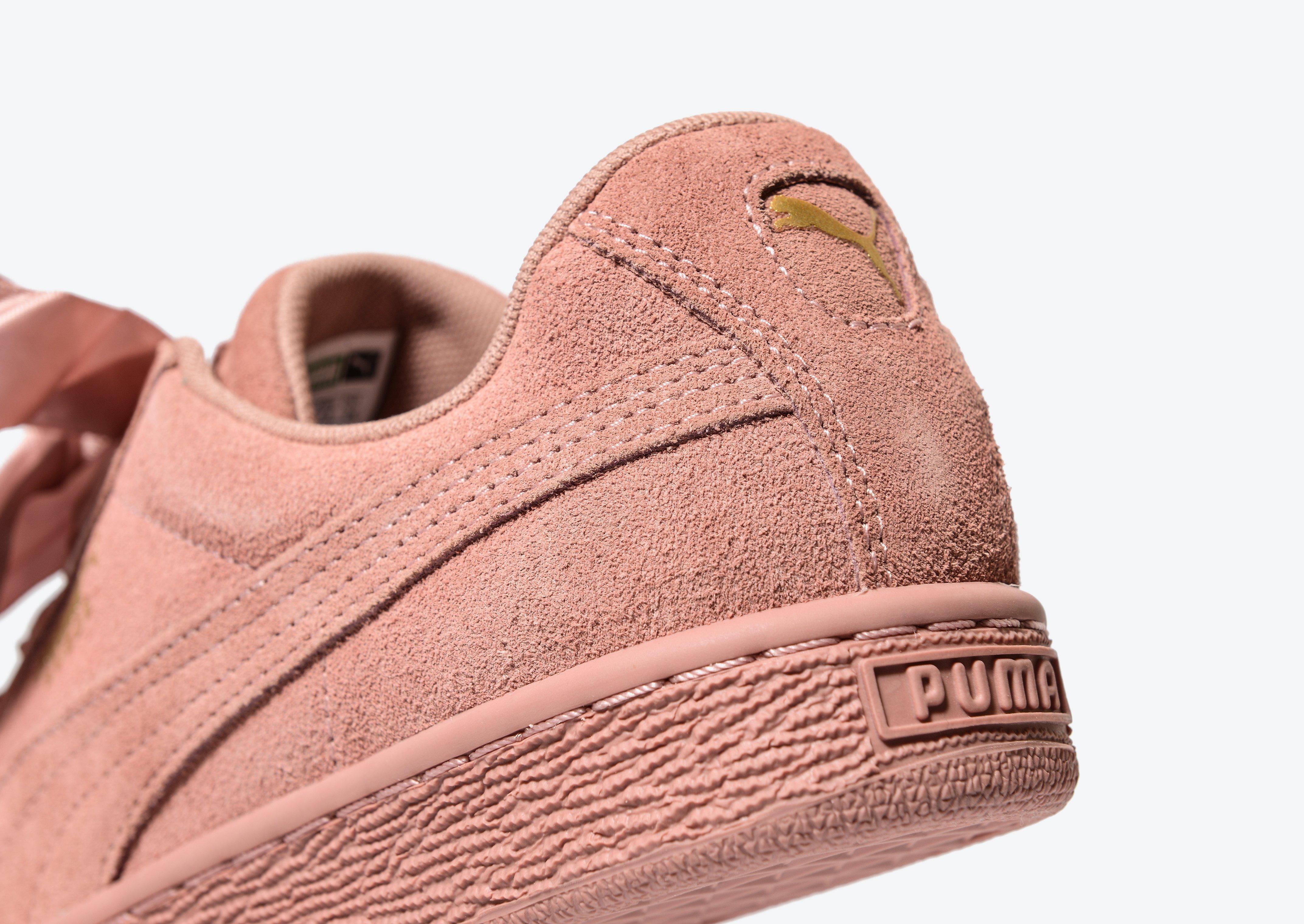 puma suede heart rose