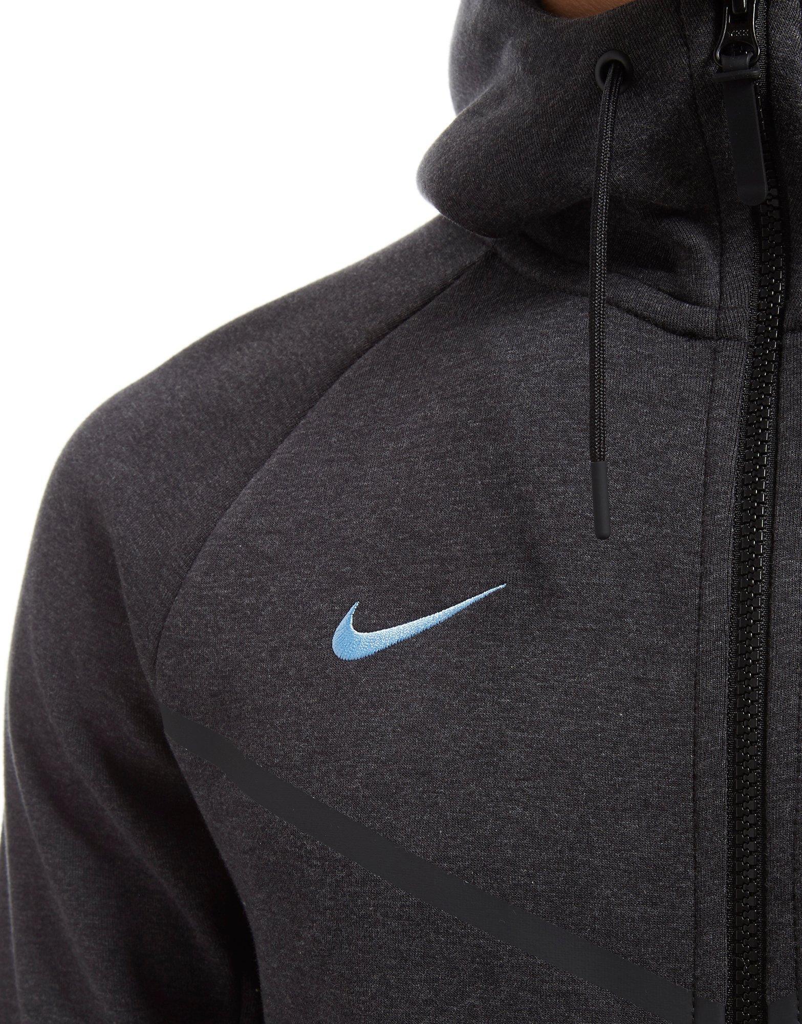 Nike Manchester City Fc Tech Fleece Hoodie in Grey (Gray) for Men - Lyst