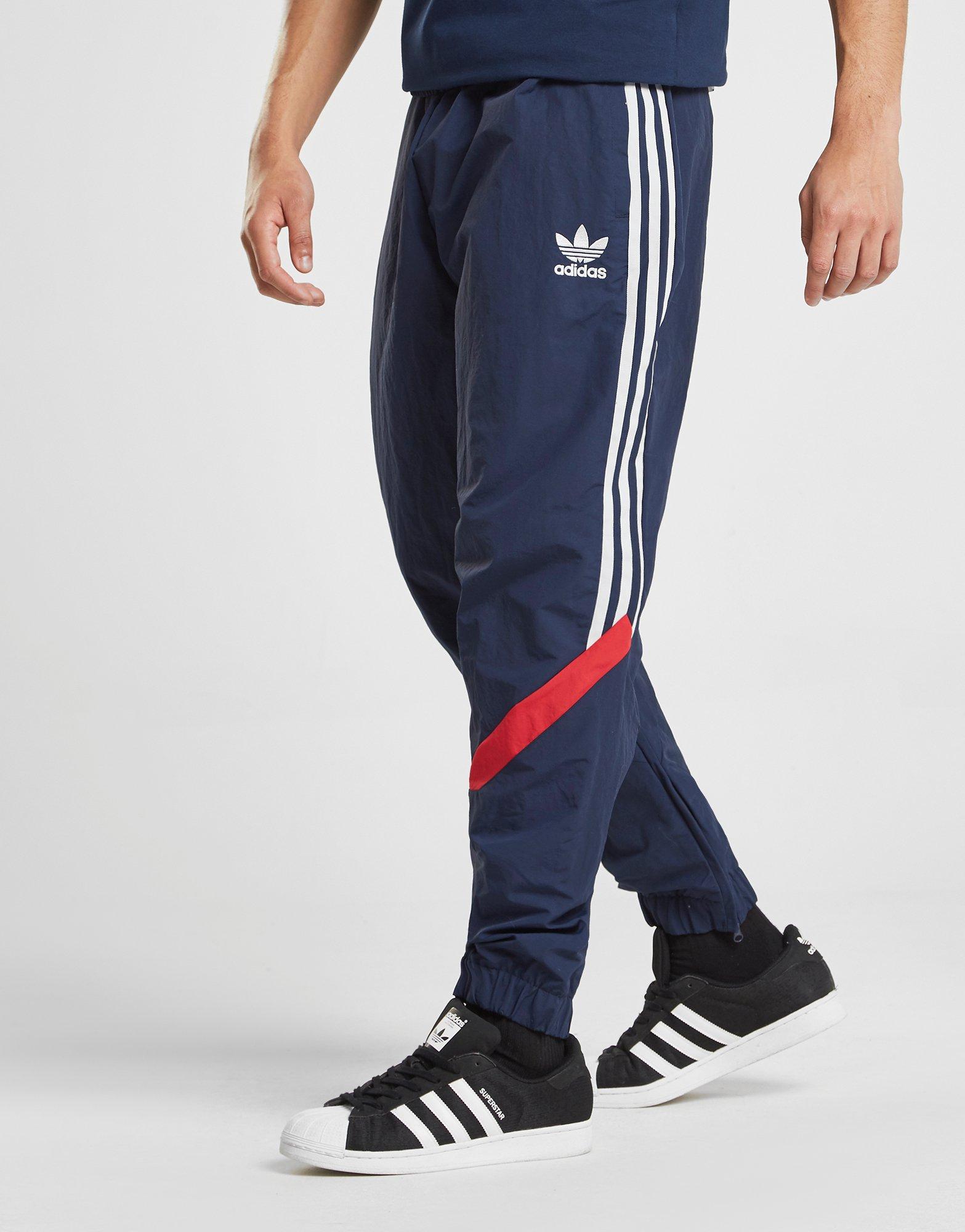 red white and blue adidas sweatpants