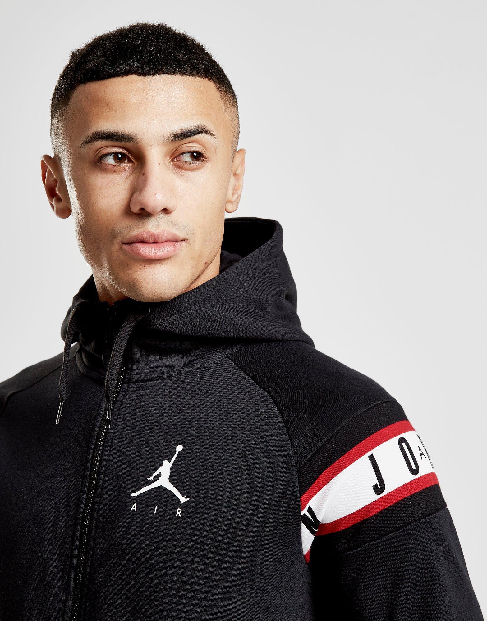 Nike Fleece Jumpman Air Hbr Full-zip Hoodie in Black for Men - Lyst