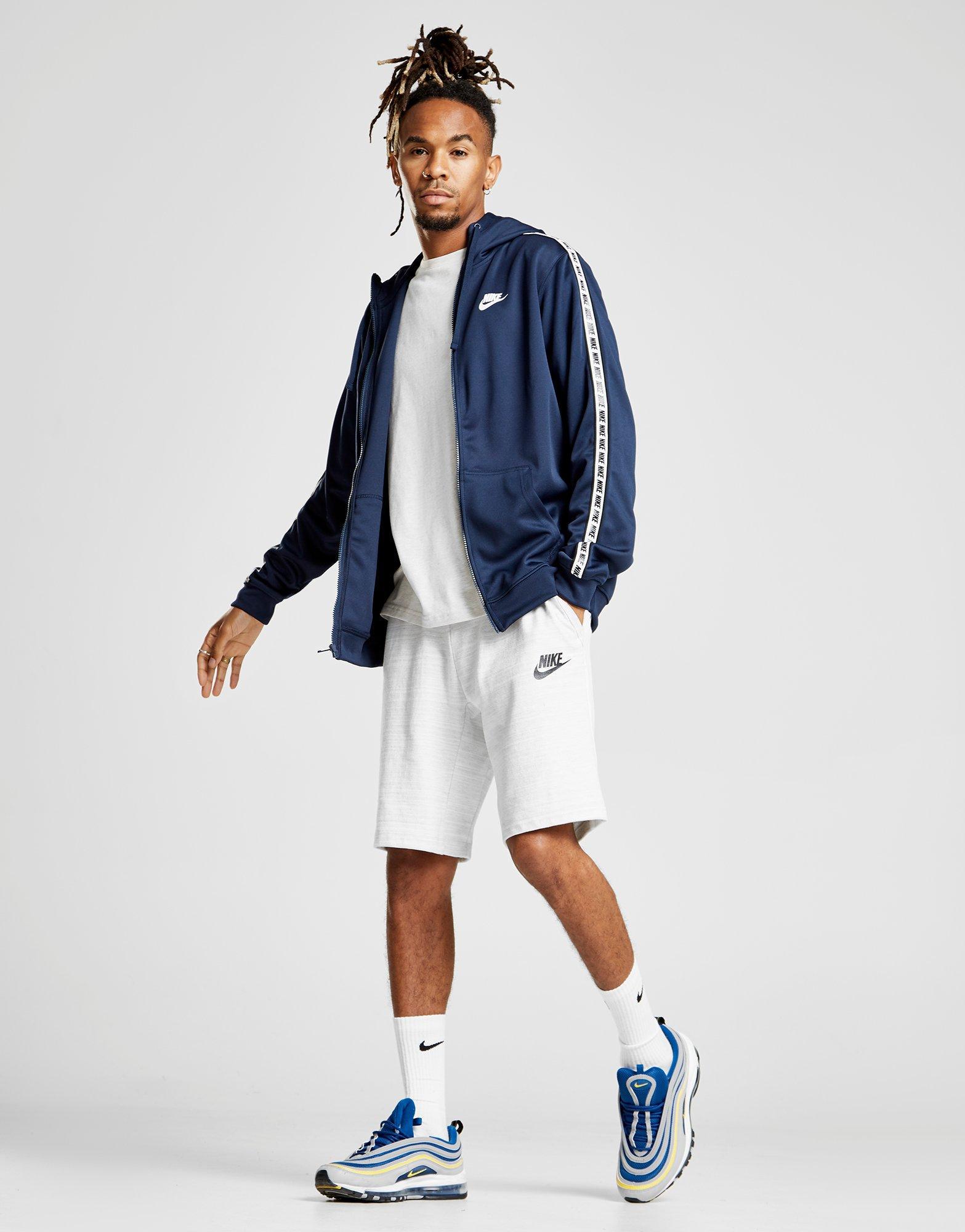 nike repeat tape poly full zip tracksuit