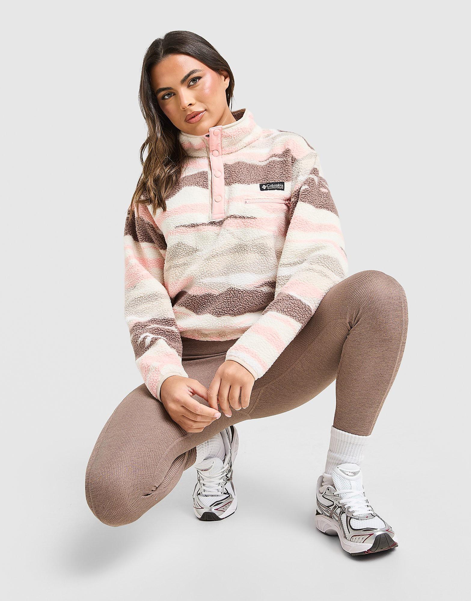 Sweat Columbia Femme Beige Polaire 1/2 Zip – Taille M Douce Et Légère