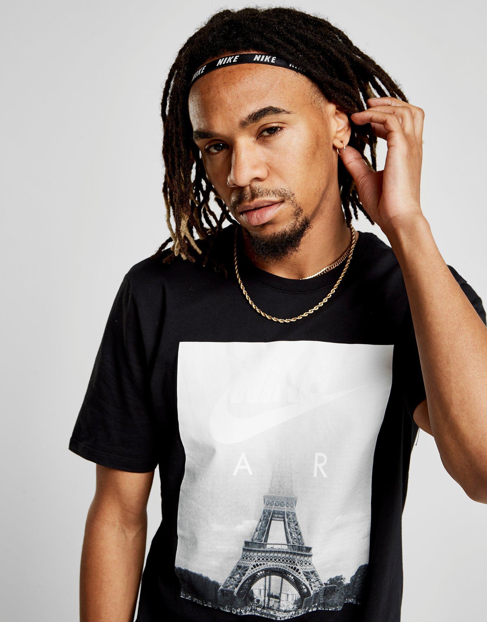 Nike Cotton Air Paris T-shirt in Black/White (Black) for Men - Lyst