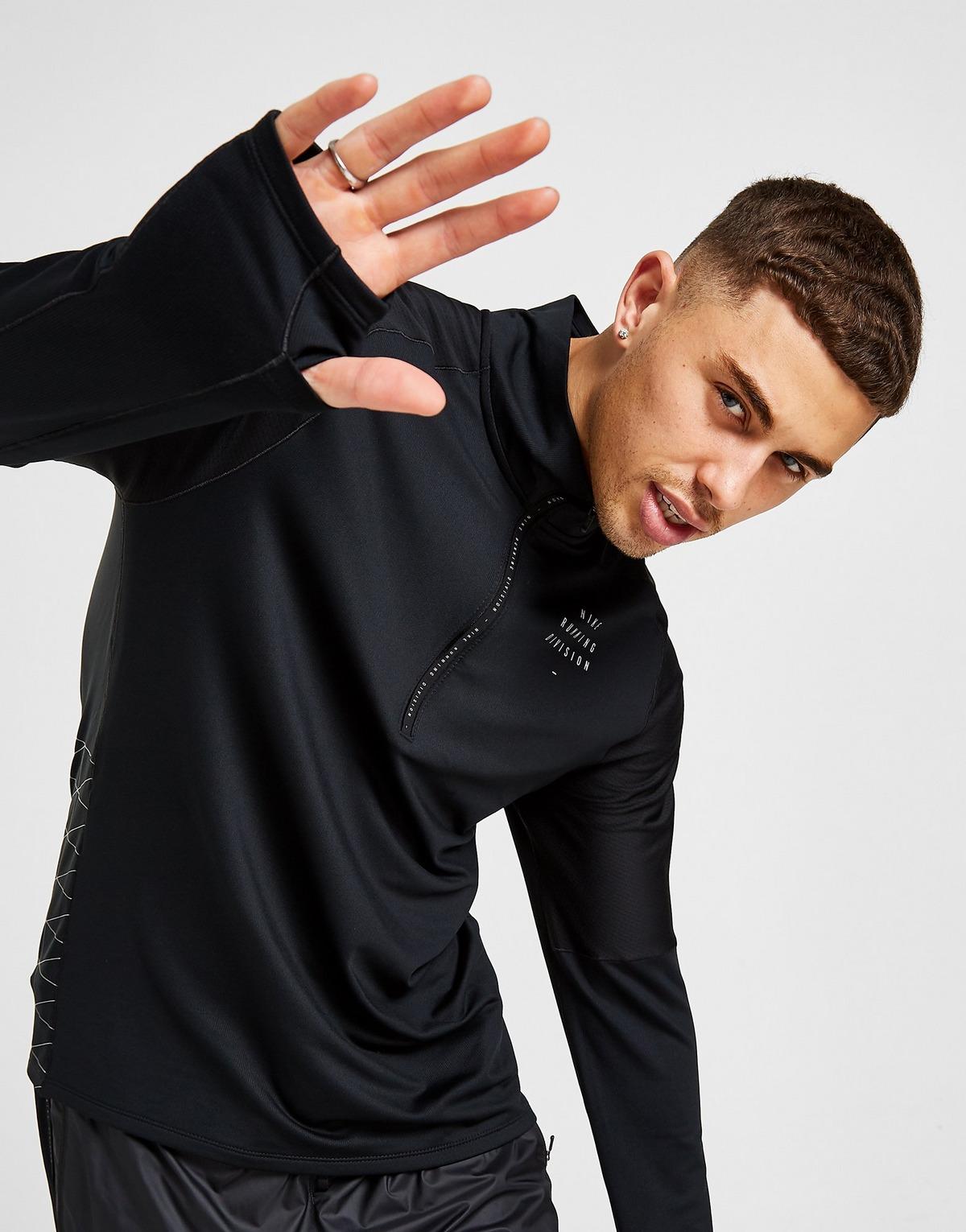 mens zip running top