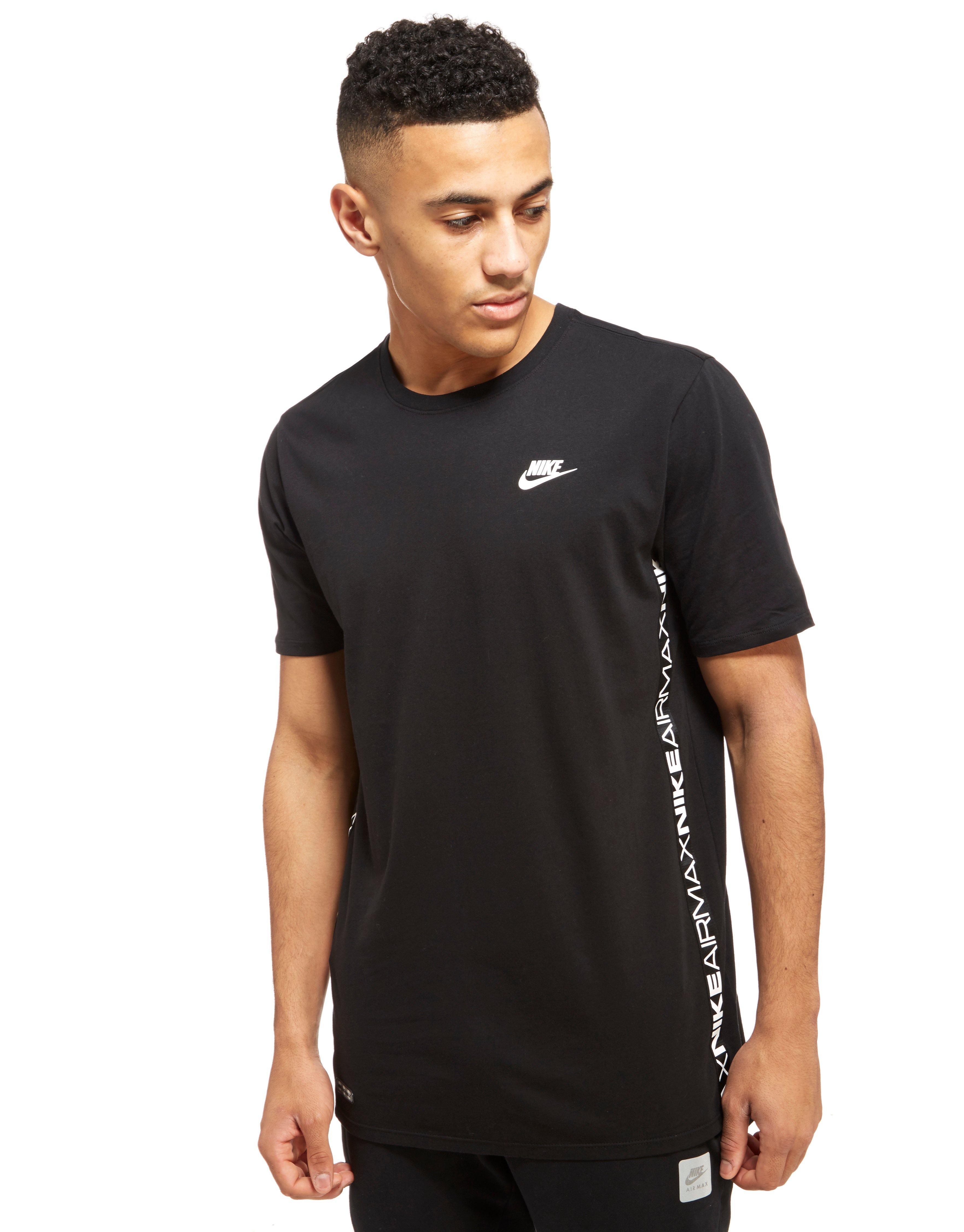 Nike Cotton Air Max Tape T-shirt in Black for Men - Lyst