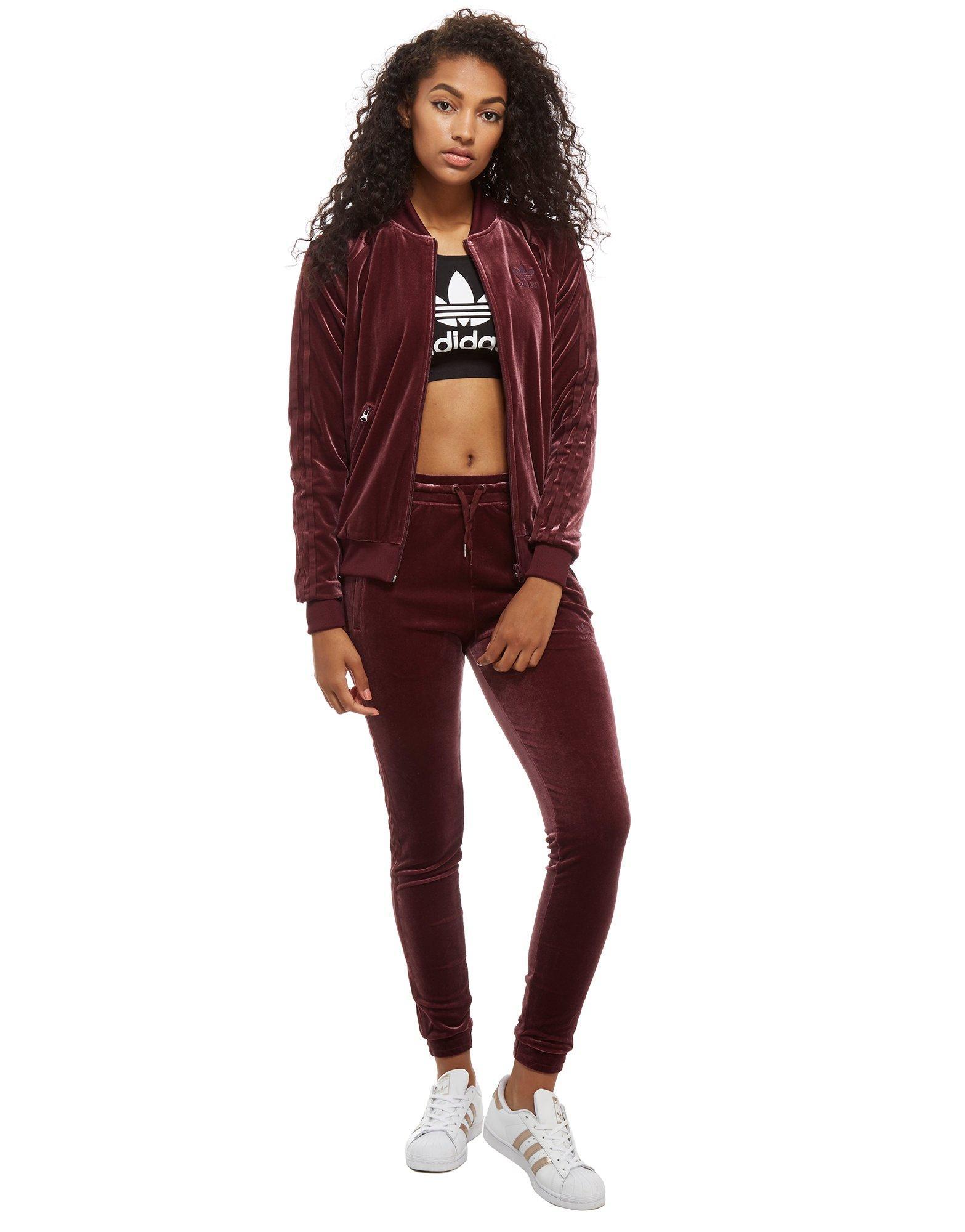 adidas originals velvet track top