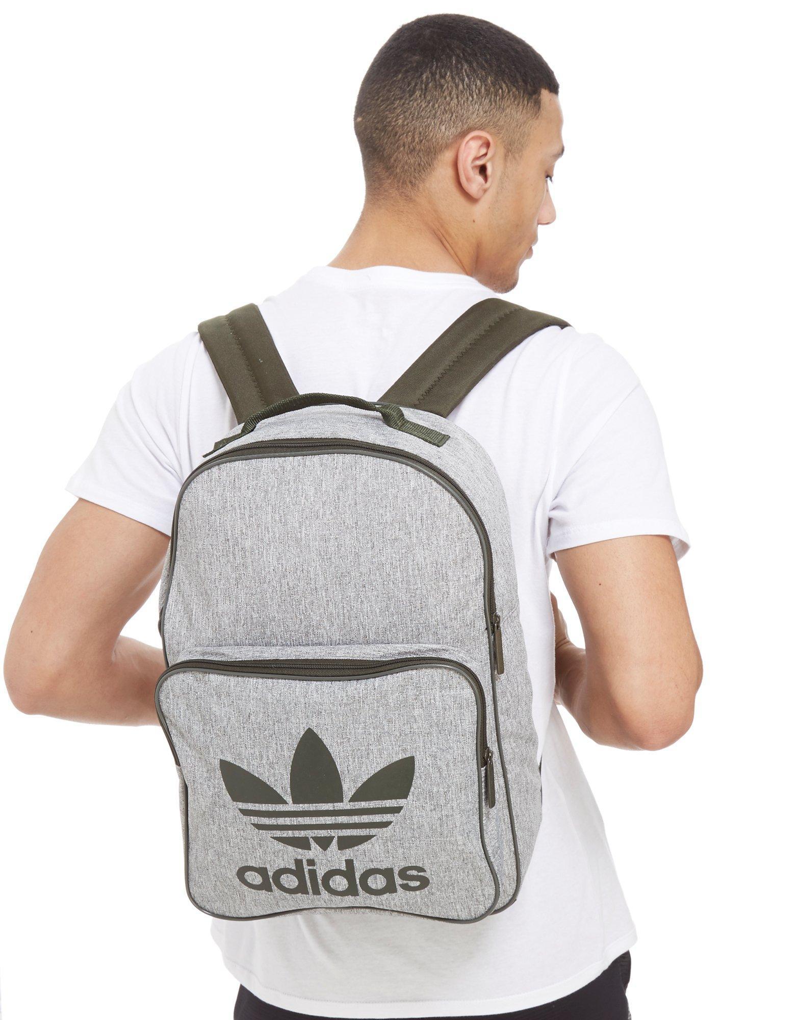 adidas originals classic trefoil backpack grey