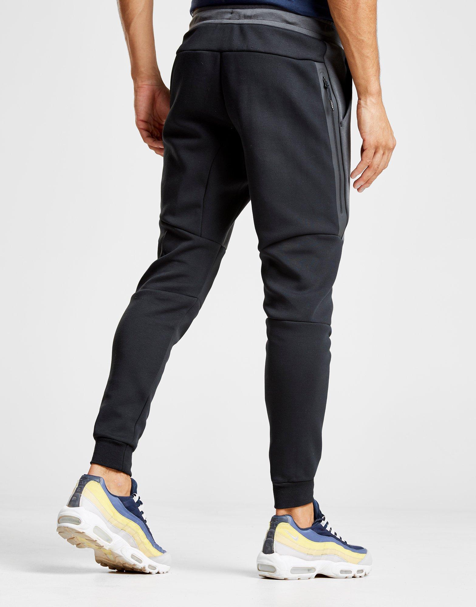 Nike Tech Fleece Colour Block Track Pants in Black/Grey (Black) for Men ...