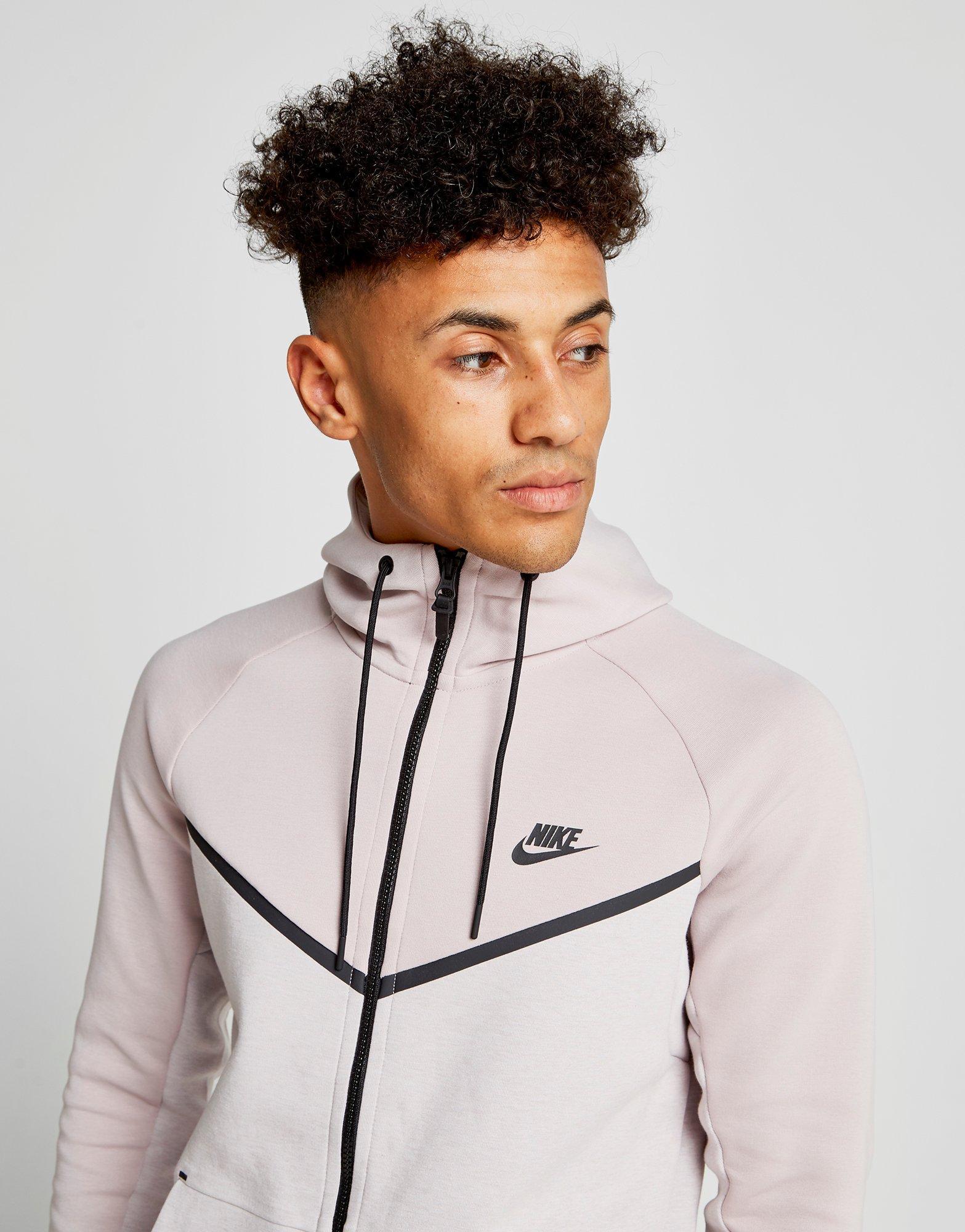 Nike Tech Fleece Windrunner Full Zip Hoodie in Pink for Men - Lyst