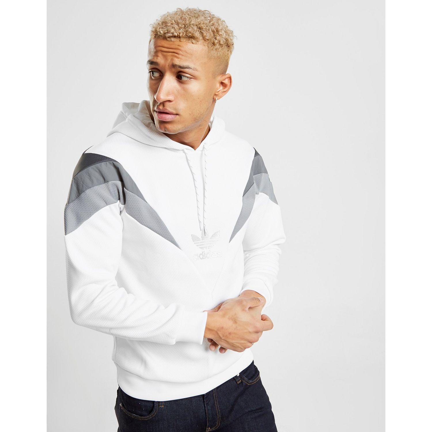 adidas Originals Synthetic Street 90 Overhead Hoodie in White/Grey (White)  for Men - Lyst