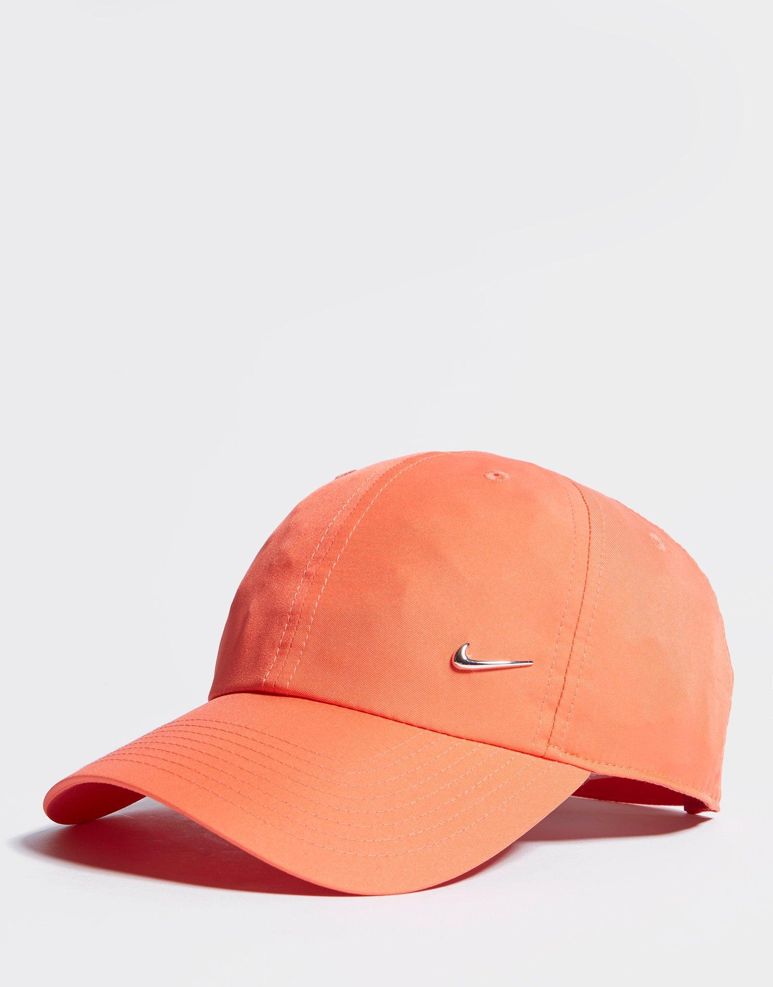 Nike Cotton Side Swoosh Cap in Coral 