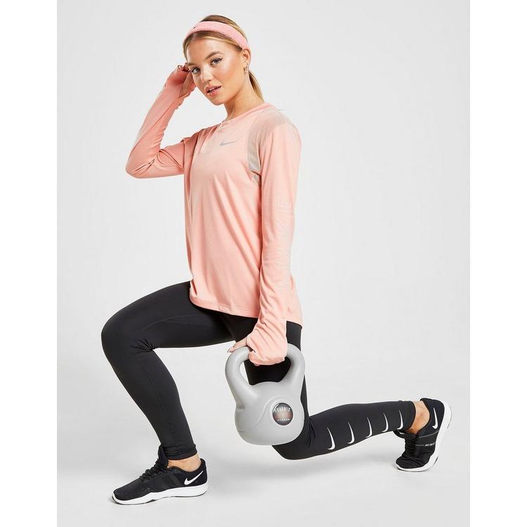 nike running hybrid metallic tights