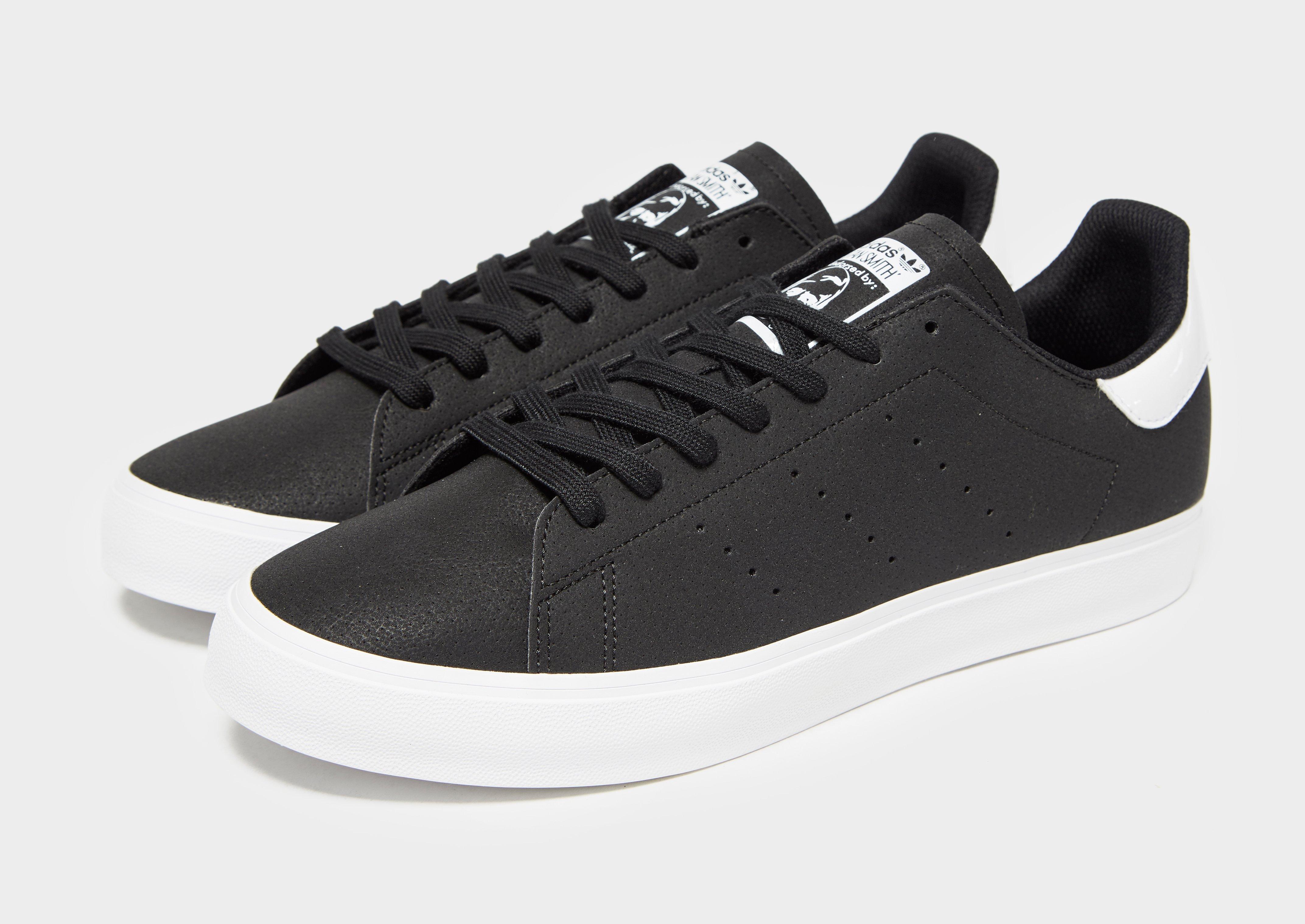 adidas Originals Leather Stan Smith Vulc in Black/White (Black) for Men ...
