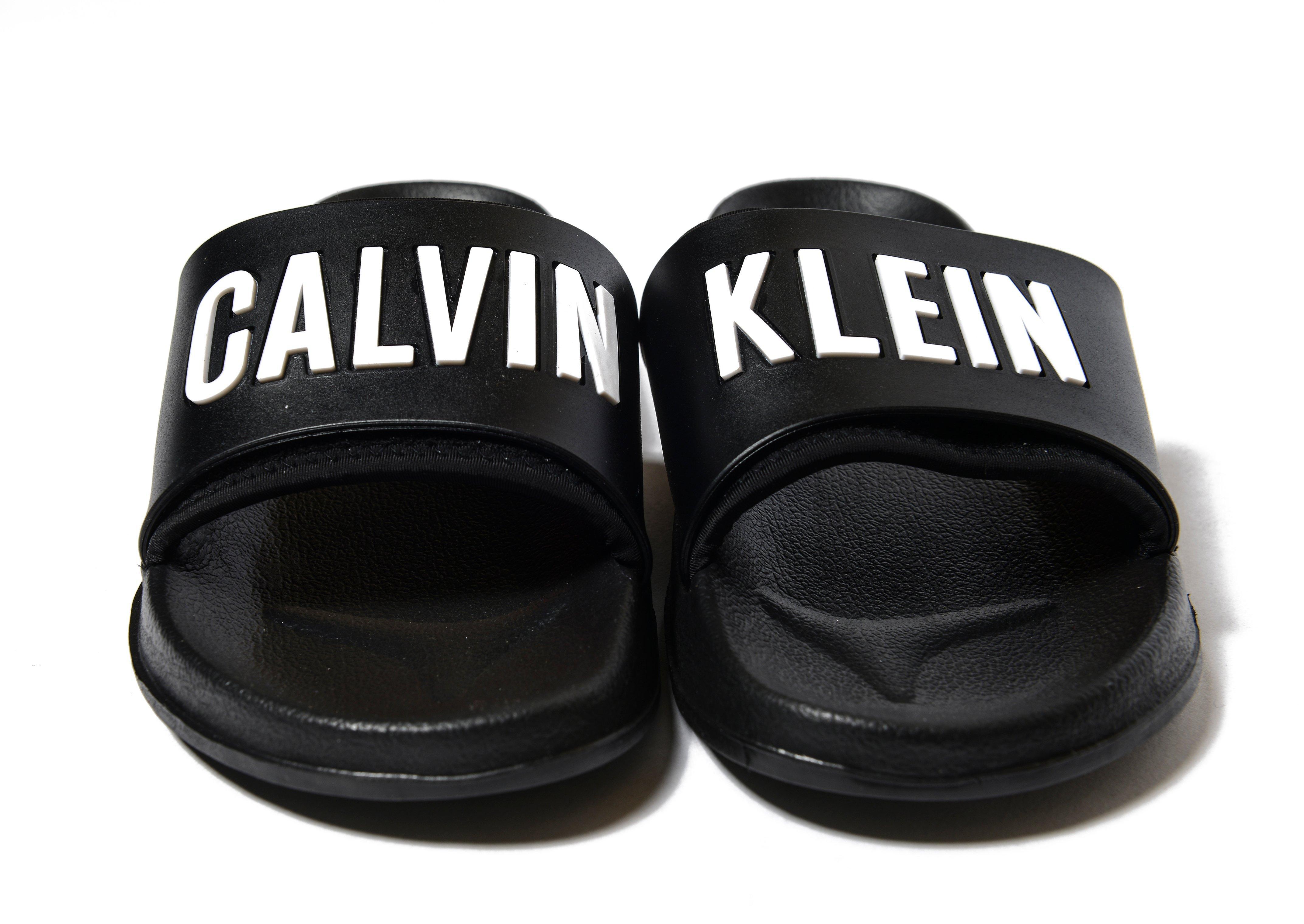 Calvin Klein Denim Jeans Intense Power Swim Slide Sandal in Black for Men -  Lyst