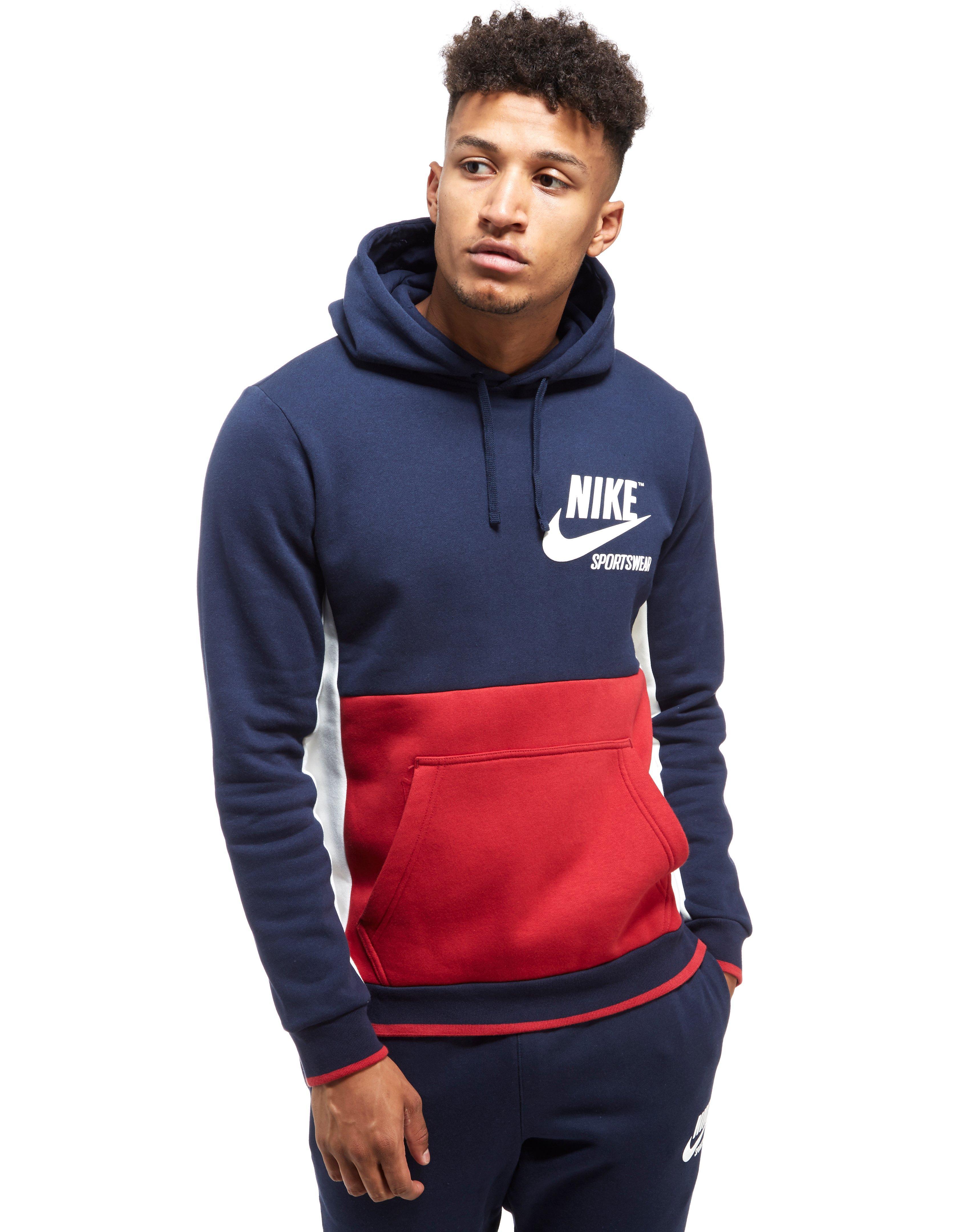 navy blue and red nike hoodie review 