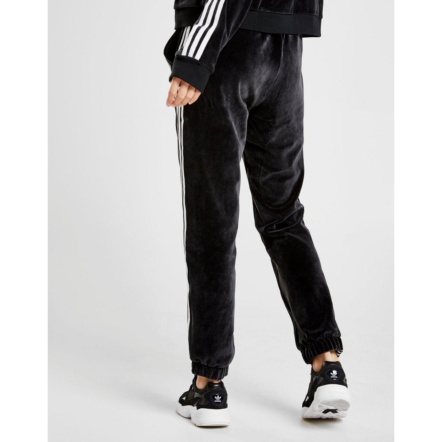 adidas velvet 3 stripes track pant