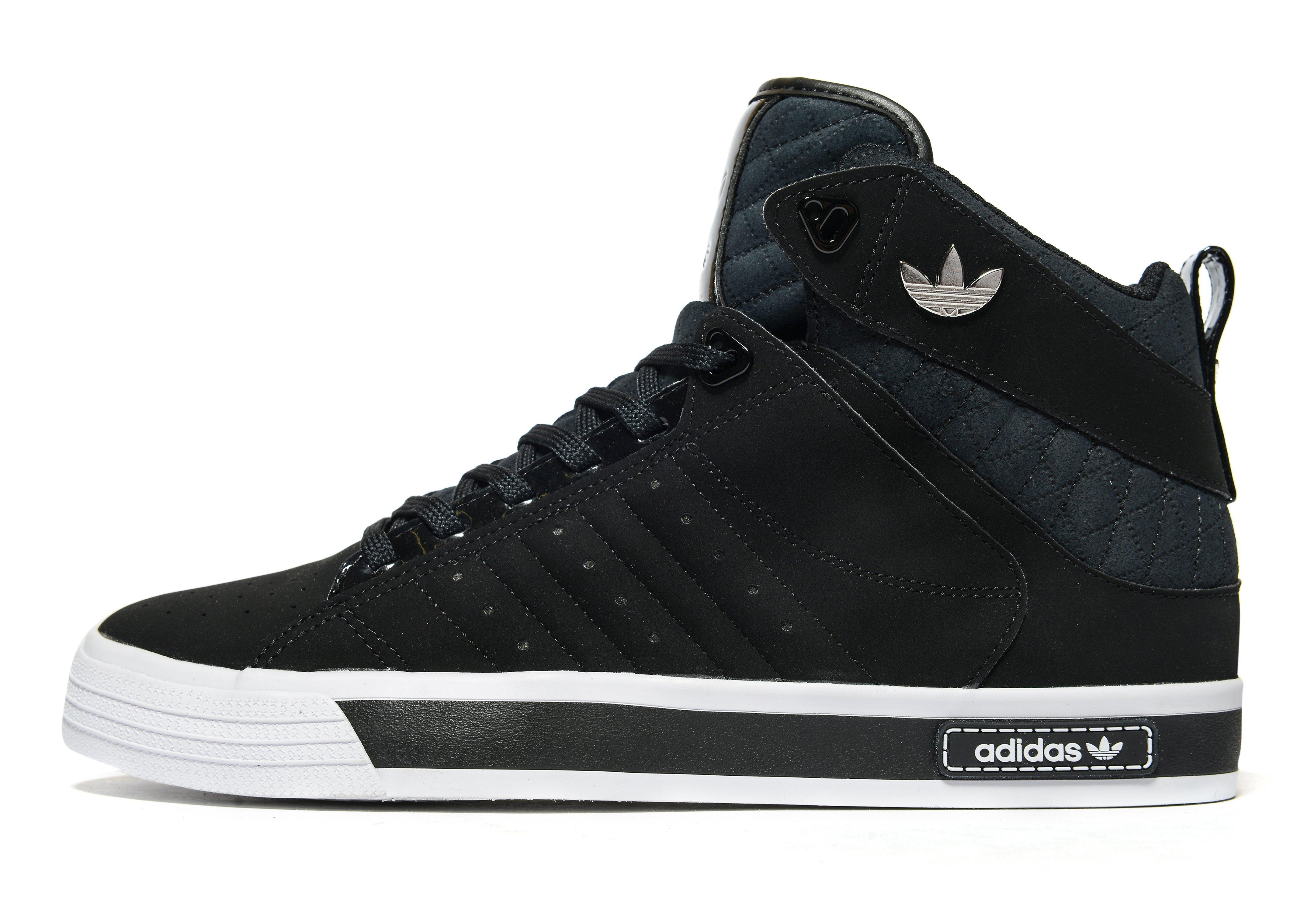 adidas freemont mid black leather mens trainers