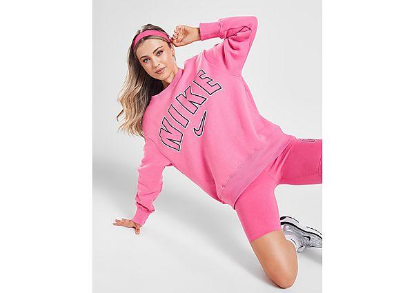 Nike Phoenix Fleece Varsity Crew Sweatshirt in Pink | Lyst UK