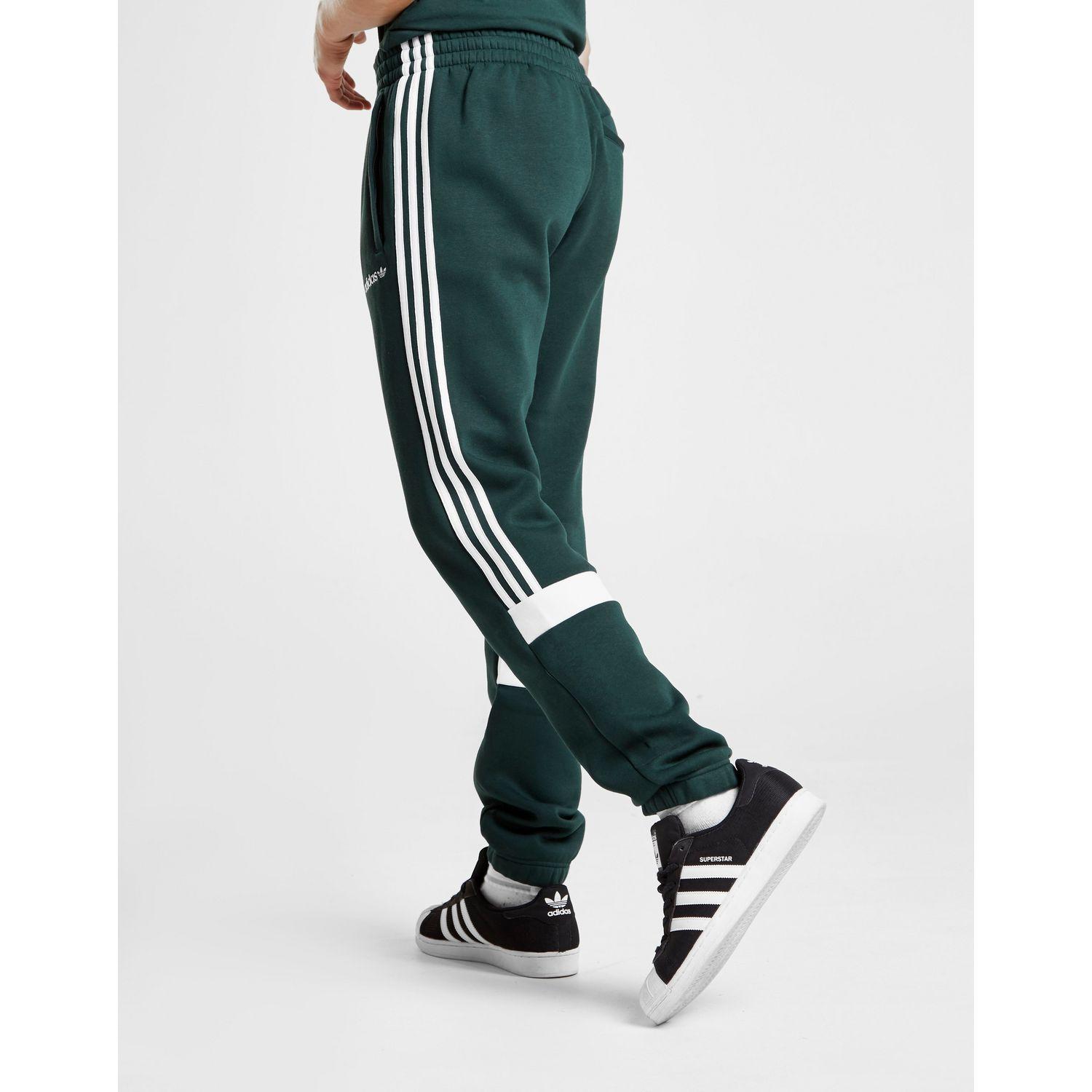 adidas Originals Itasca Fleece Joggers in Green/White (Green) for Men ...