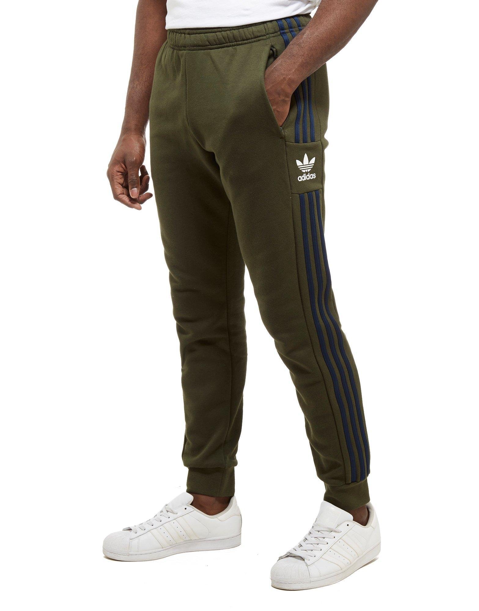 adidas Originals Fleece Id96 Track Pants in Khaki/Navy (Green) for Men ...