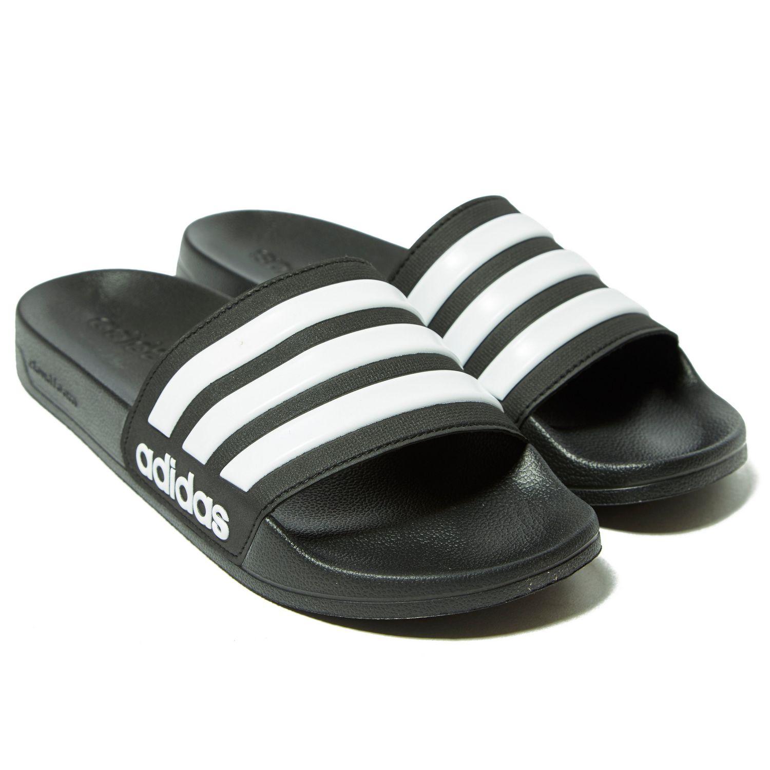 adidas black cloudfoam slides